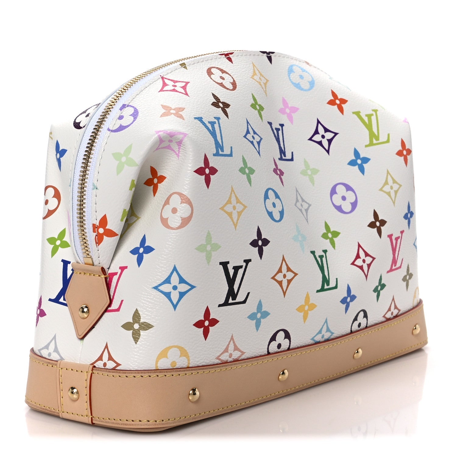 LV x TM Monogram Multicolor Cosmetic Pouch GM White
