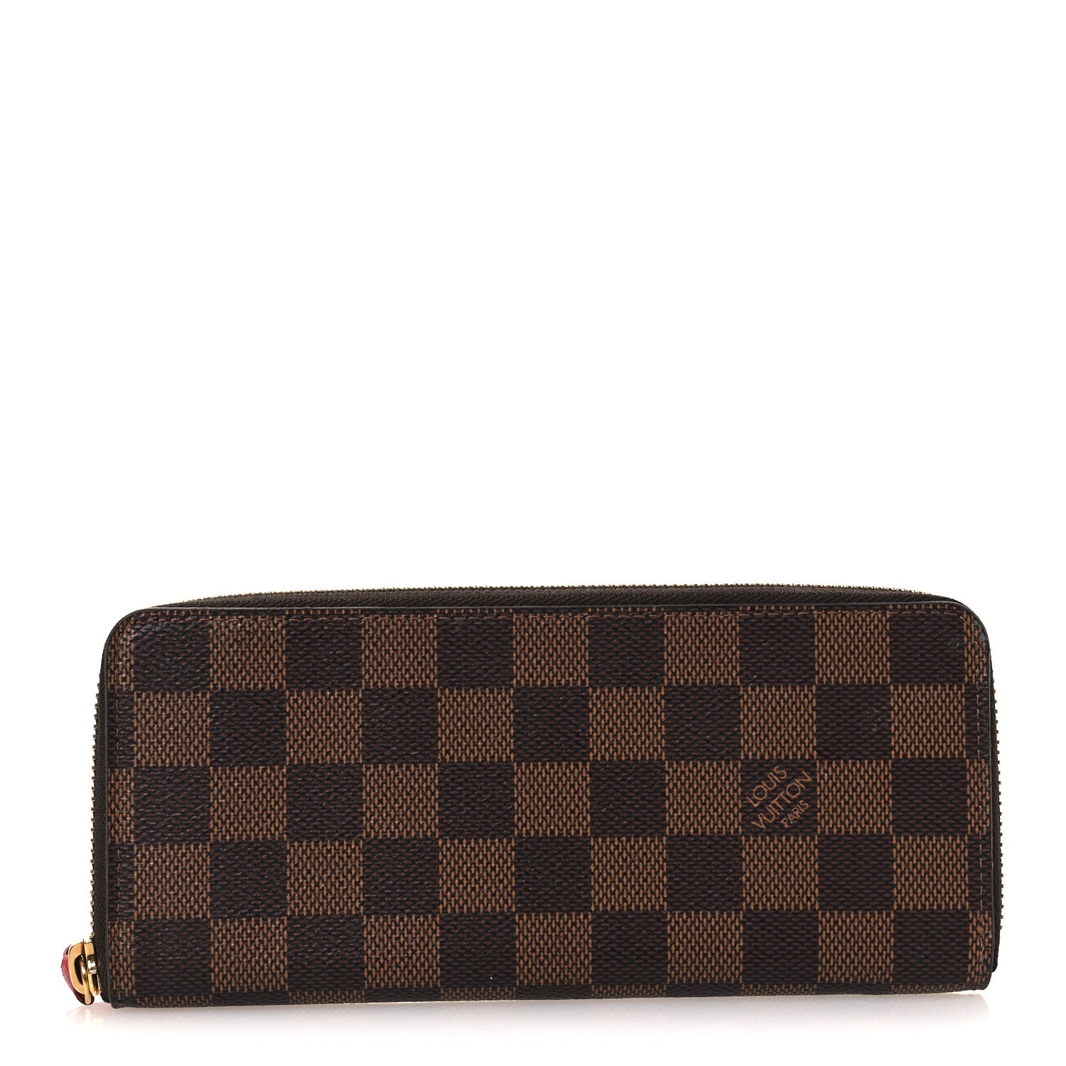 Damier Ebene Clemence Wallet Cherry