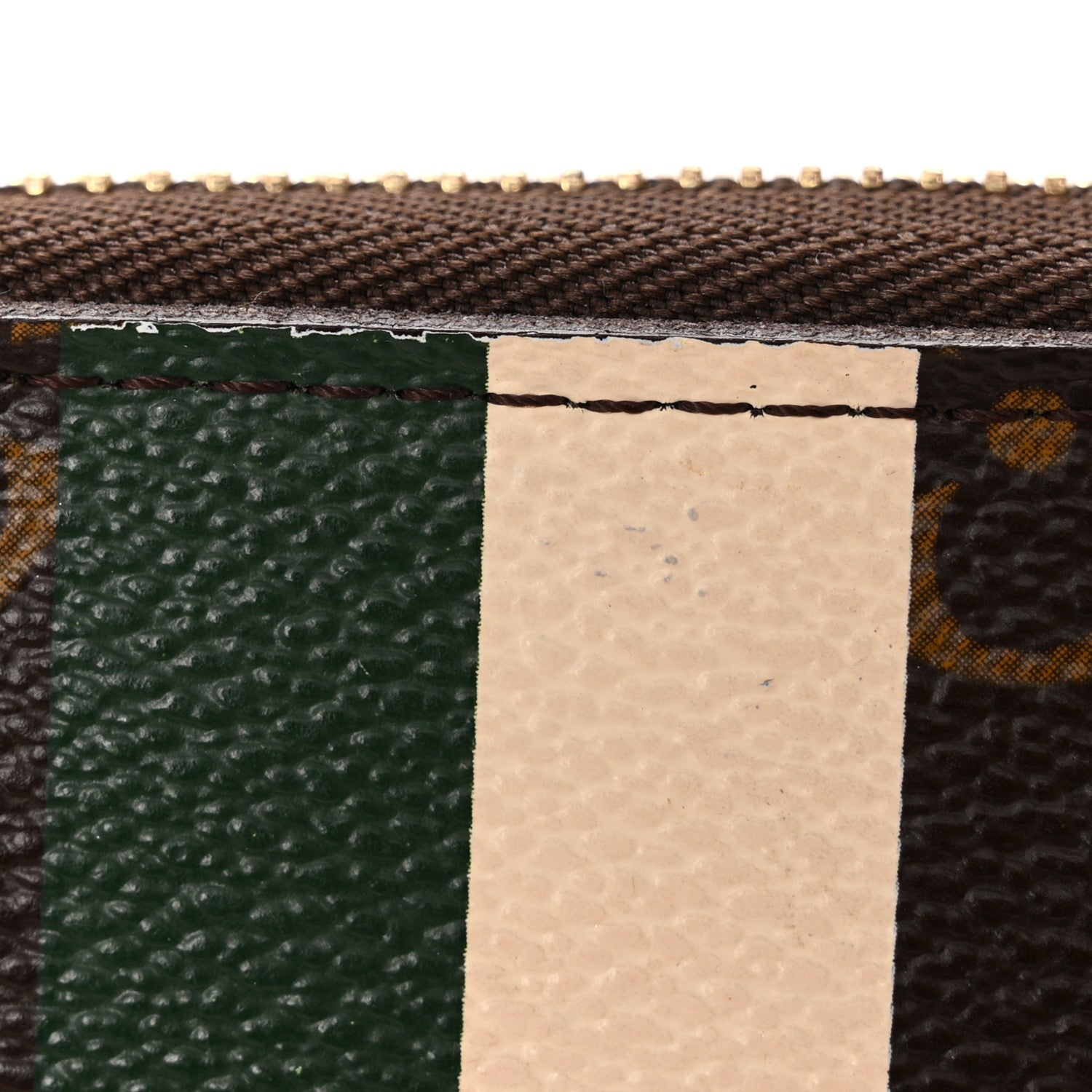 Monogram Groom Zippy Organizer Wallet Green