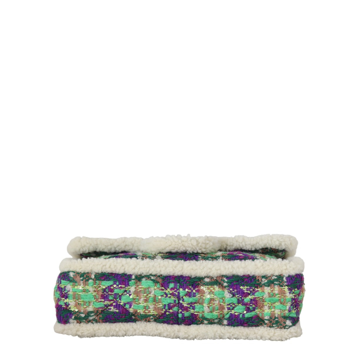 Chanel Classic Single Flap Tweed Shearling