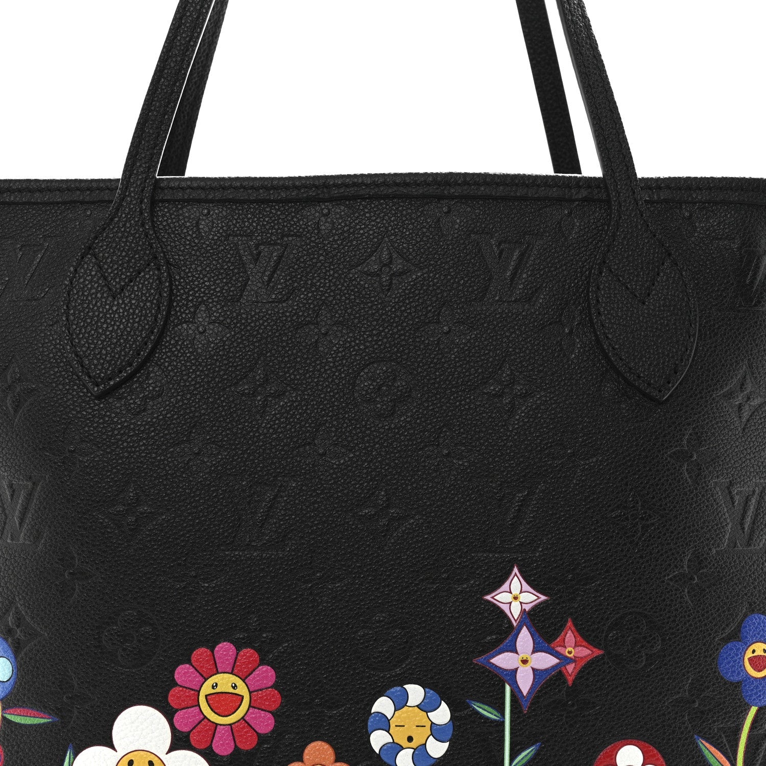 LV X TM Empreinte Flowers Neverfull MM Black