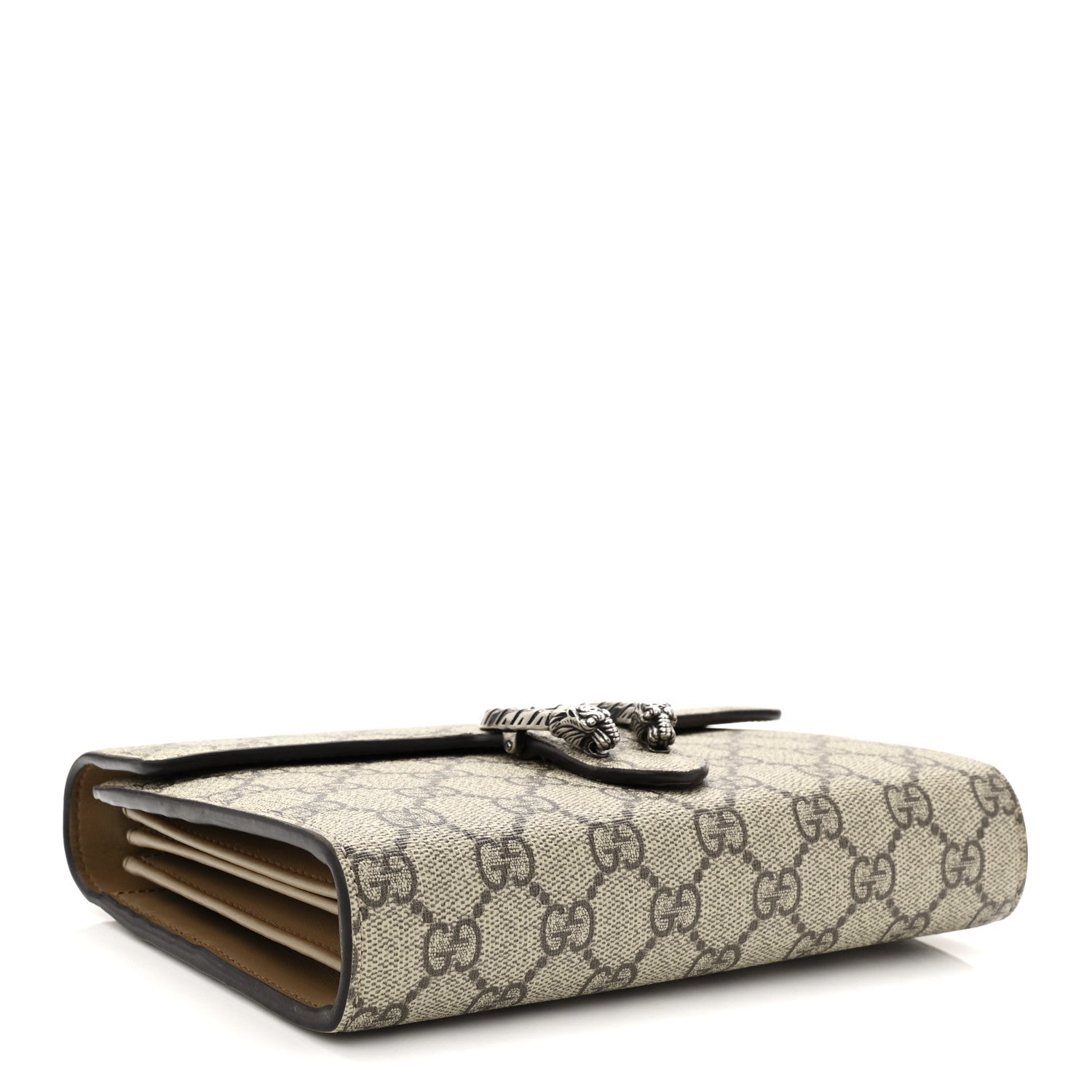 GG Supreme Monogram Mini Dionysus Chain Wallet Beige Taupe