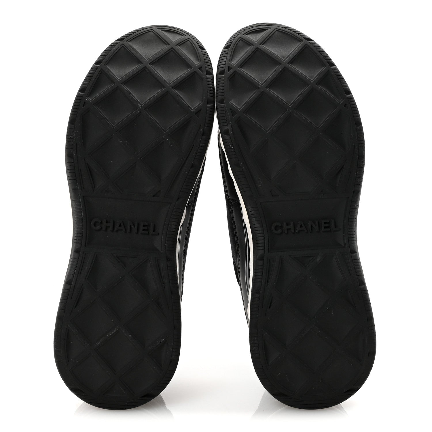 Velvet Calfskin Mixed Fibers CC Sneakers 38 Black