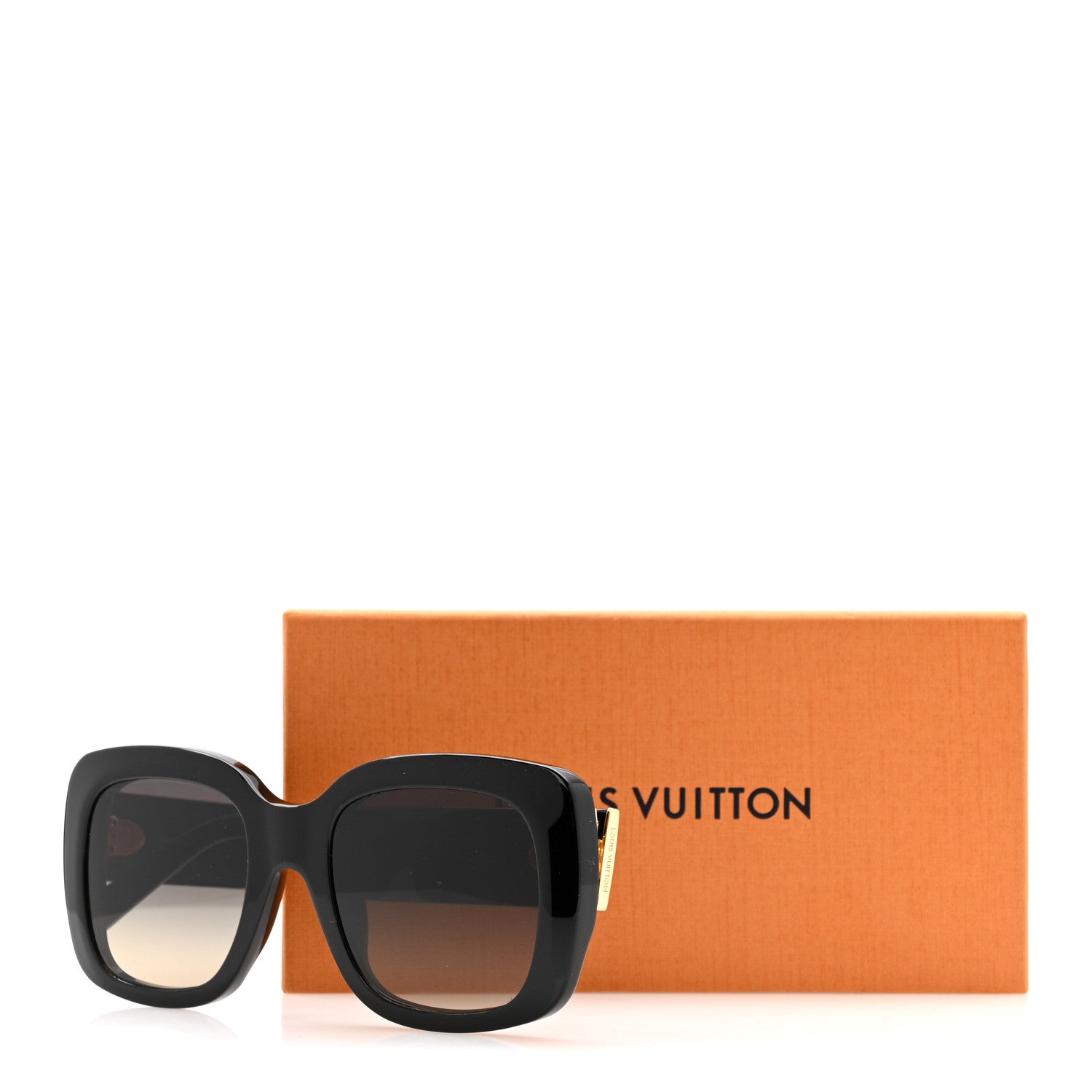 Acetate LV Empreinte Square Sunglasses Z1611E Black