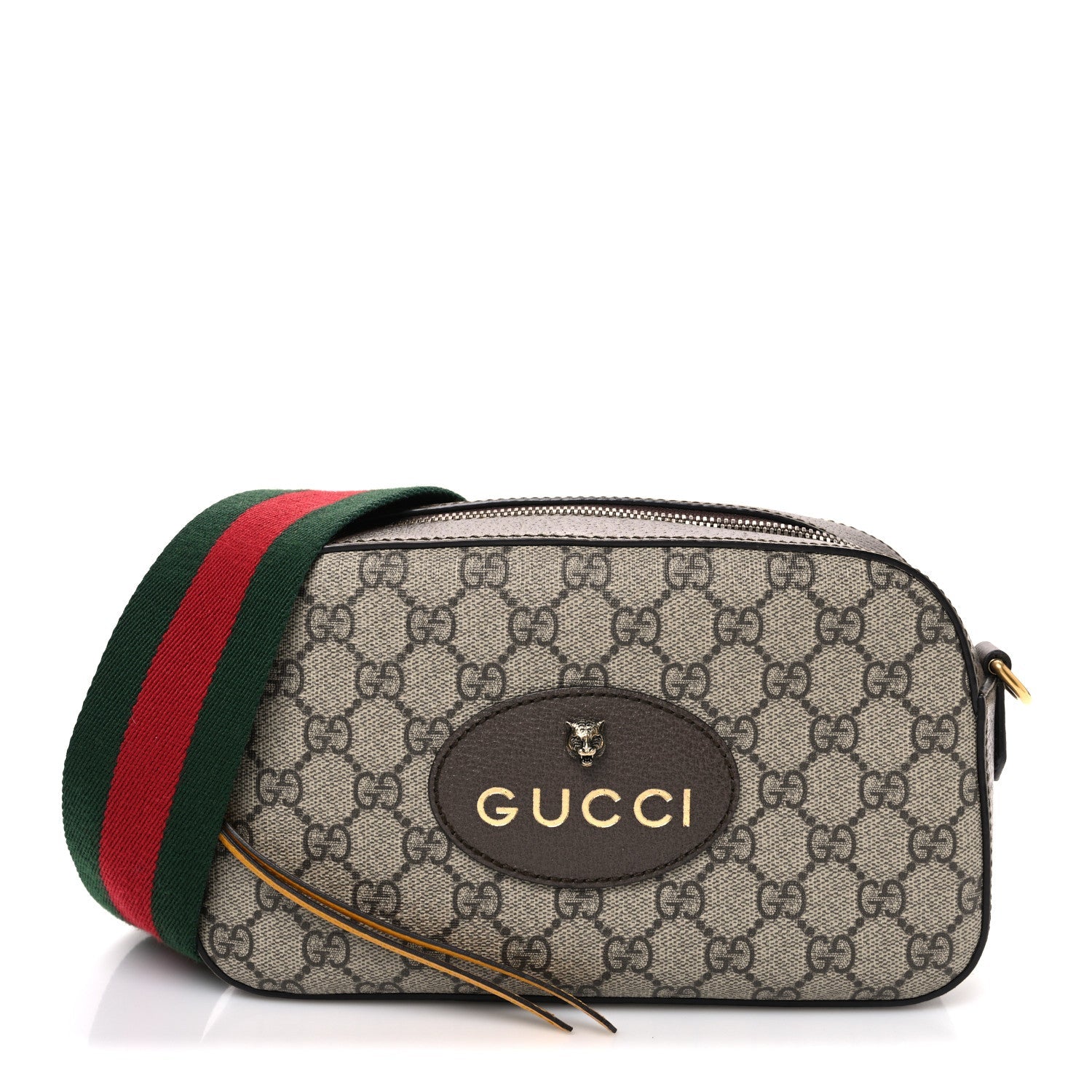 GG Supreme Monogram Web Neo Vintage Shoulder Bag Beige New Acero Crop