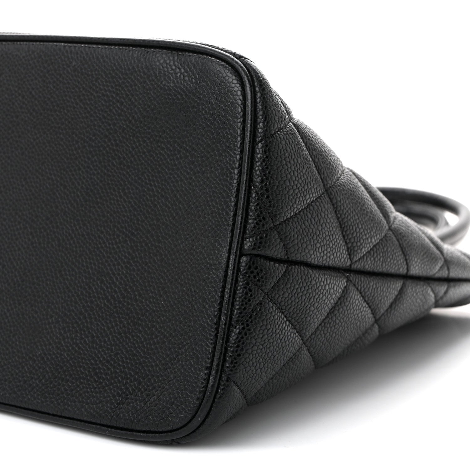 Caviar Quilted Medallion Tote Black