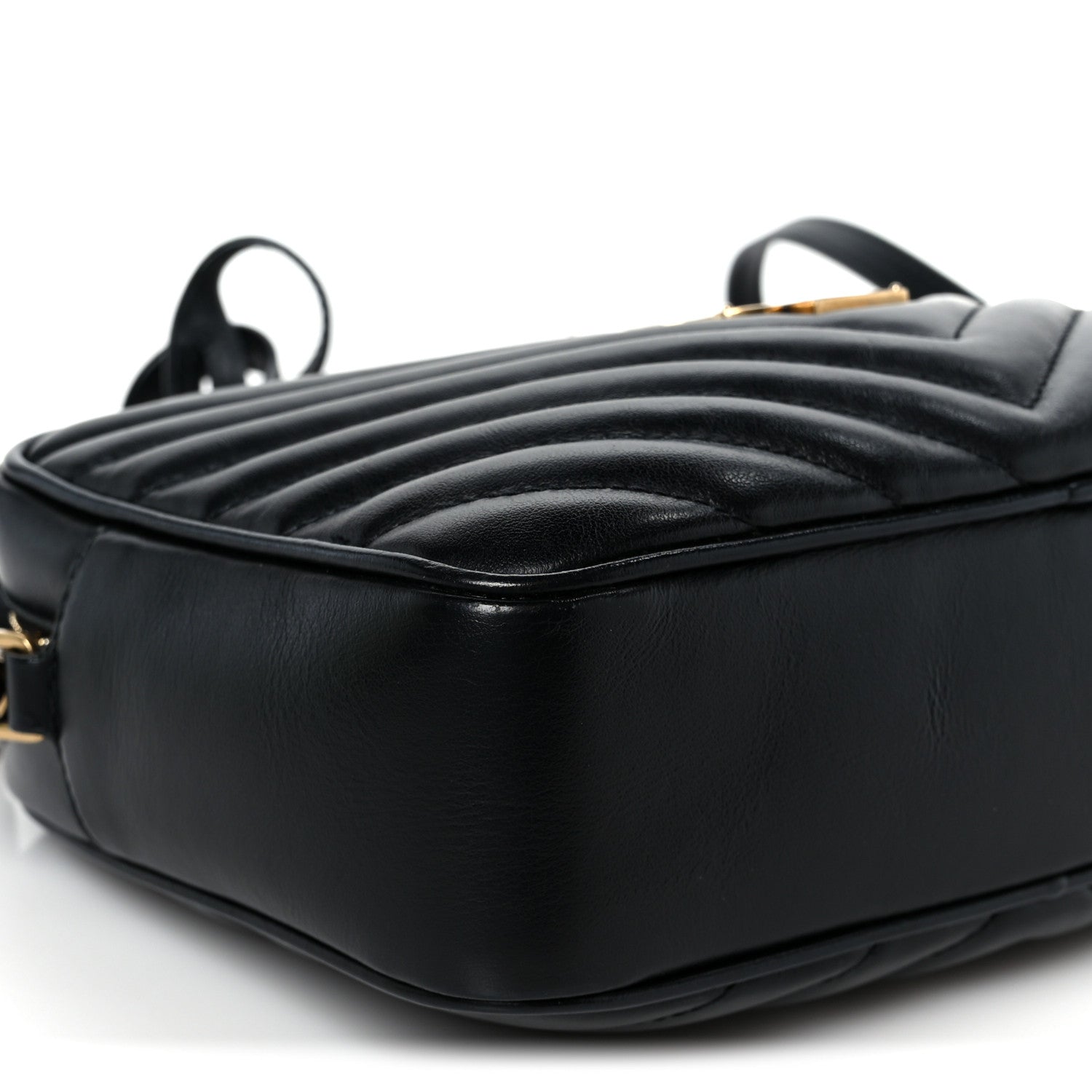 Calfskin Matelasse Monogram Lou Camera Bag Black