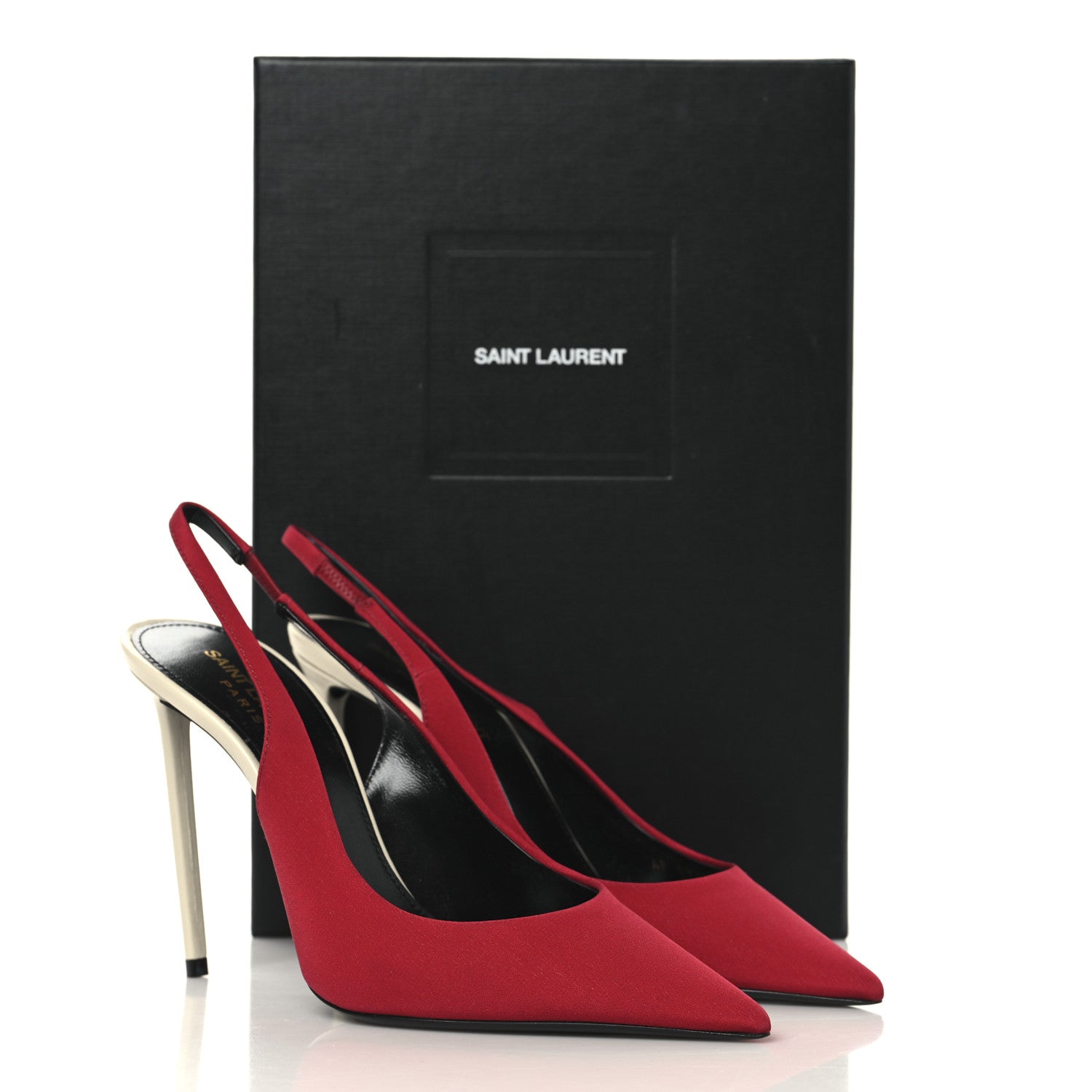 Crepe De Chine Zoe 105 Slingback Pump 38 Deep Red