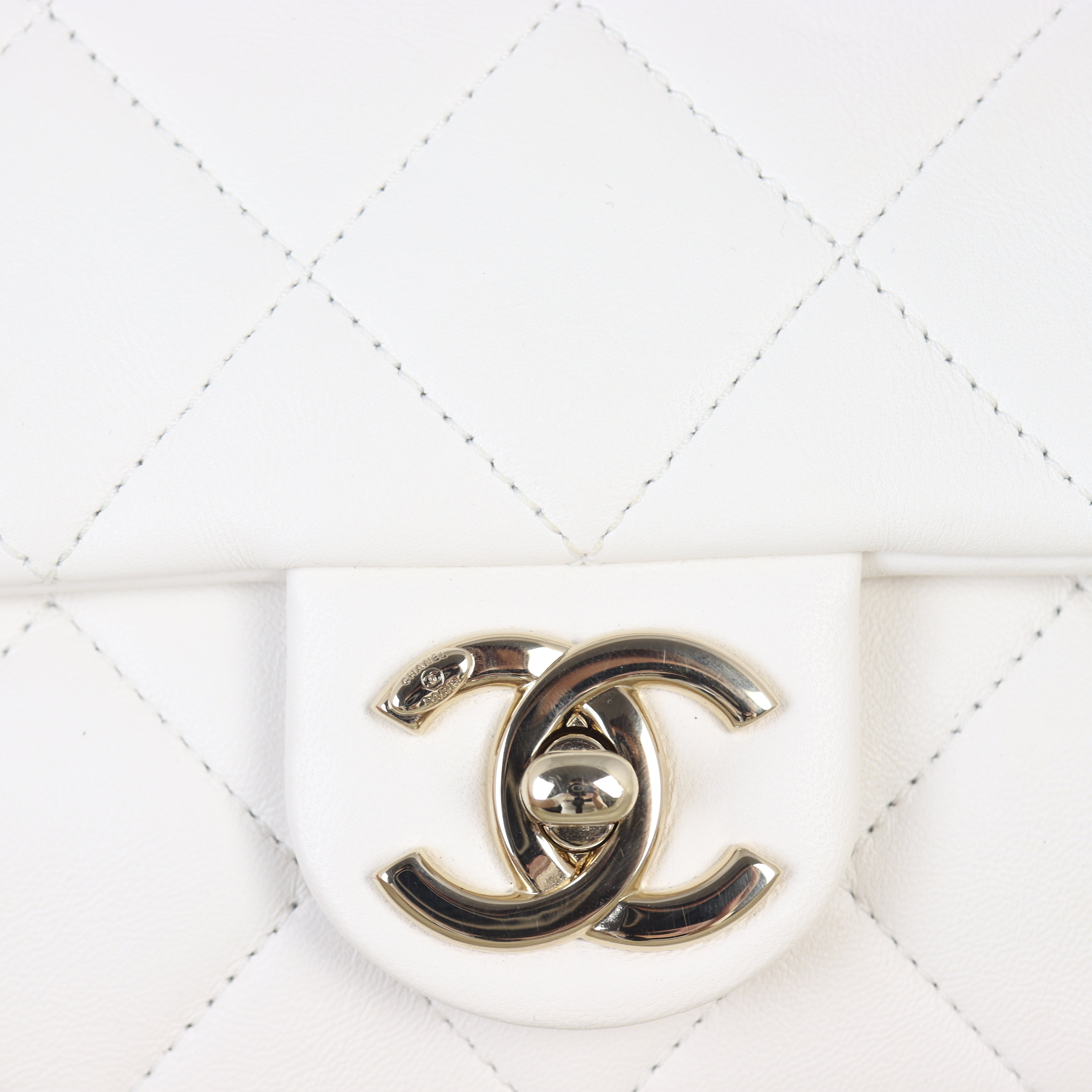 Chanel Elegant Plexi Double Chain Flap Bag