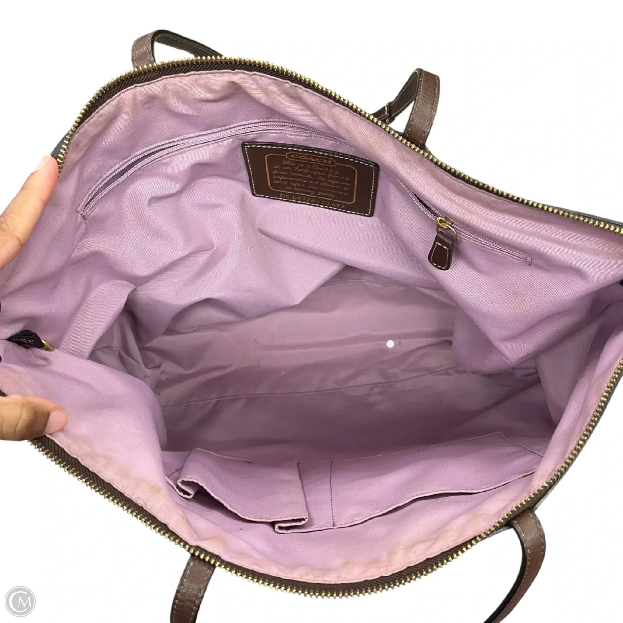 Tote Designer By Coach, Size: Large