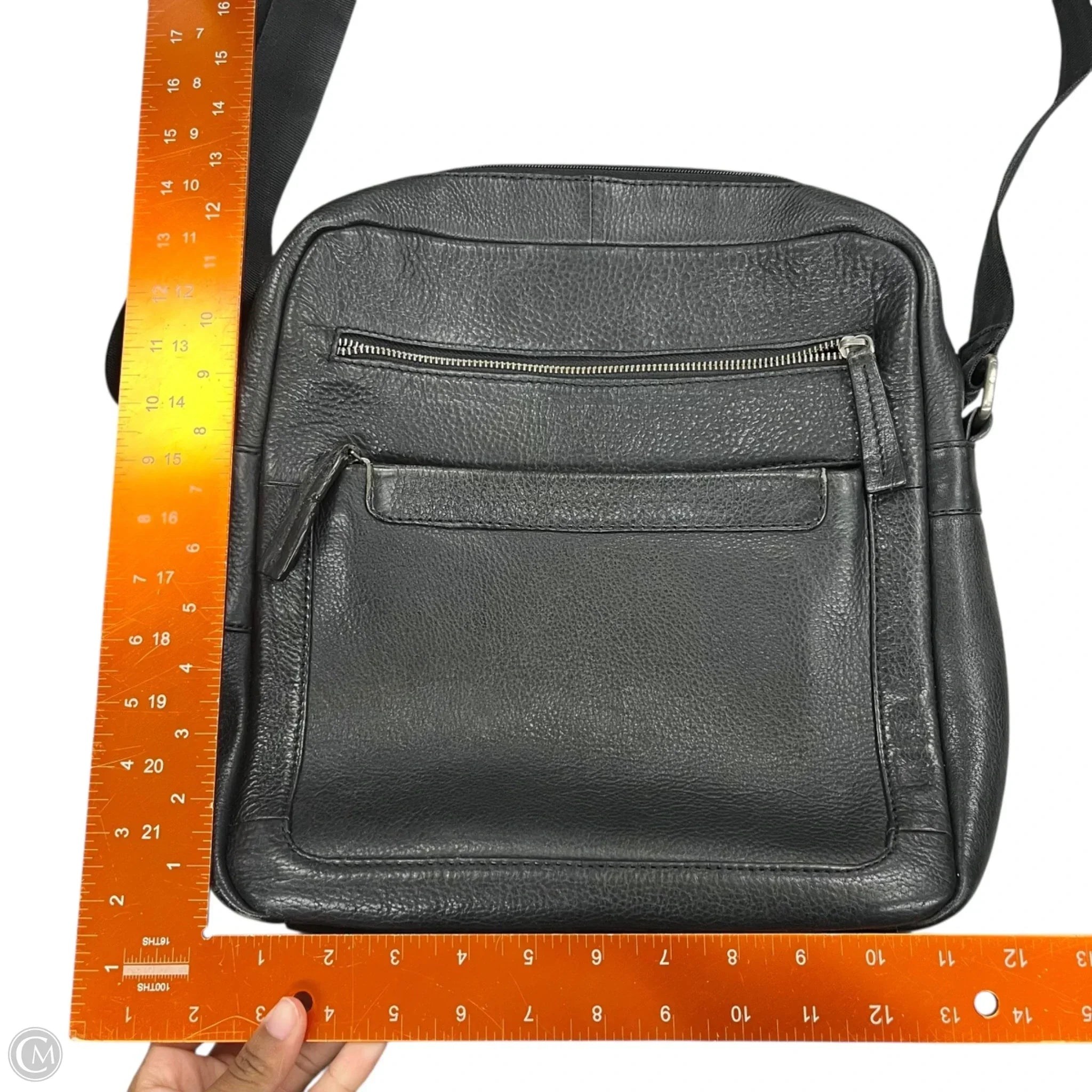 Handbag Leather By Bosca, Size: Large