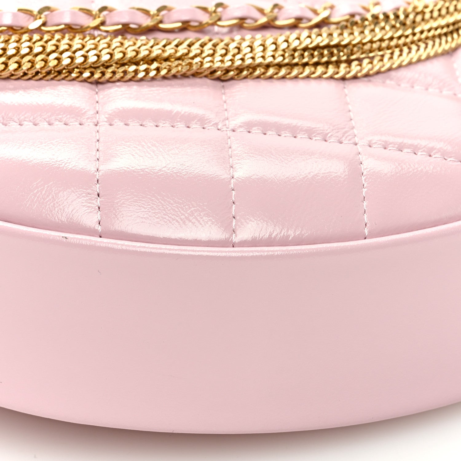 Shiny Crumpled Calfskin Quilted Precious Tie Hobo Light Purple