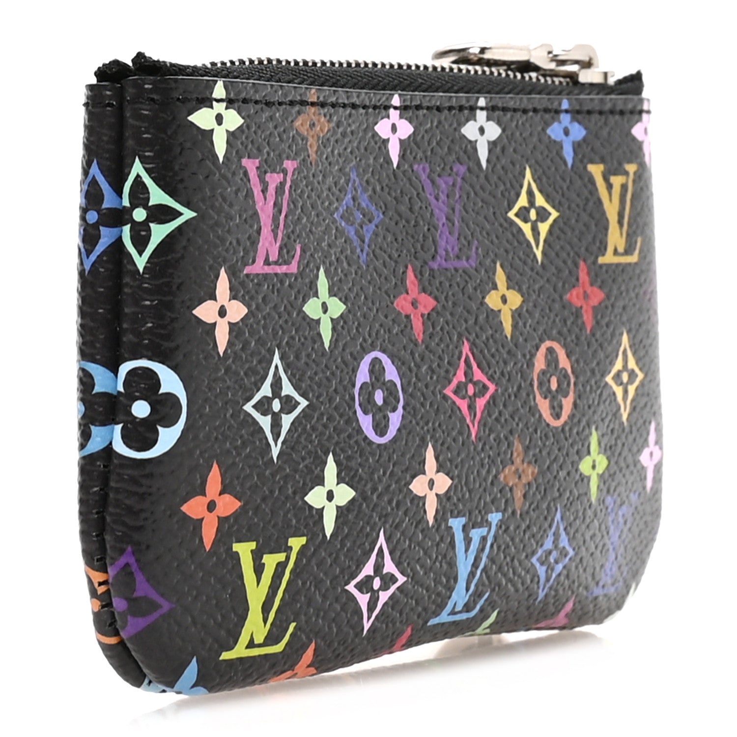 LV X TM Monogram Multicolor Key Pouch Black