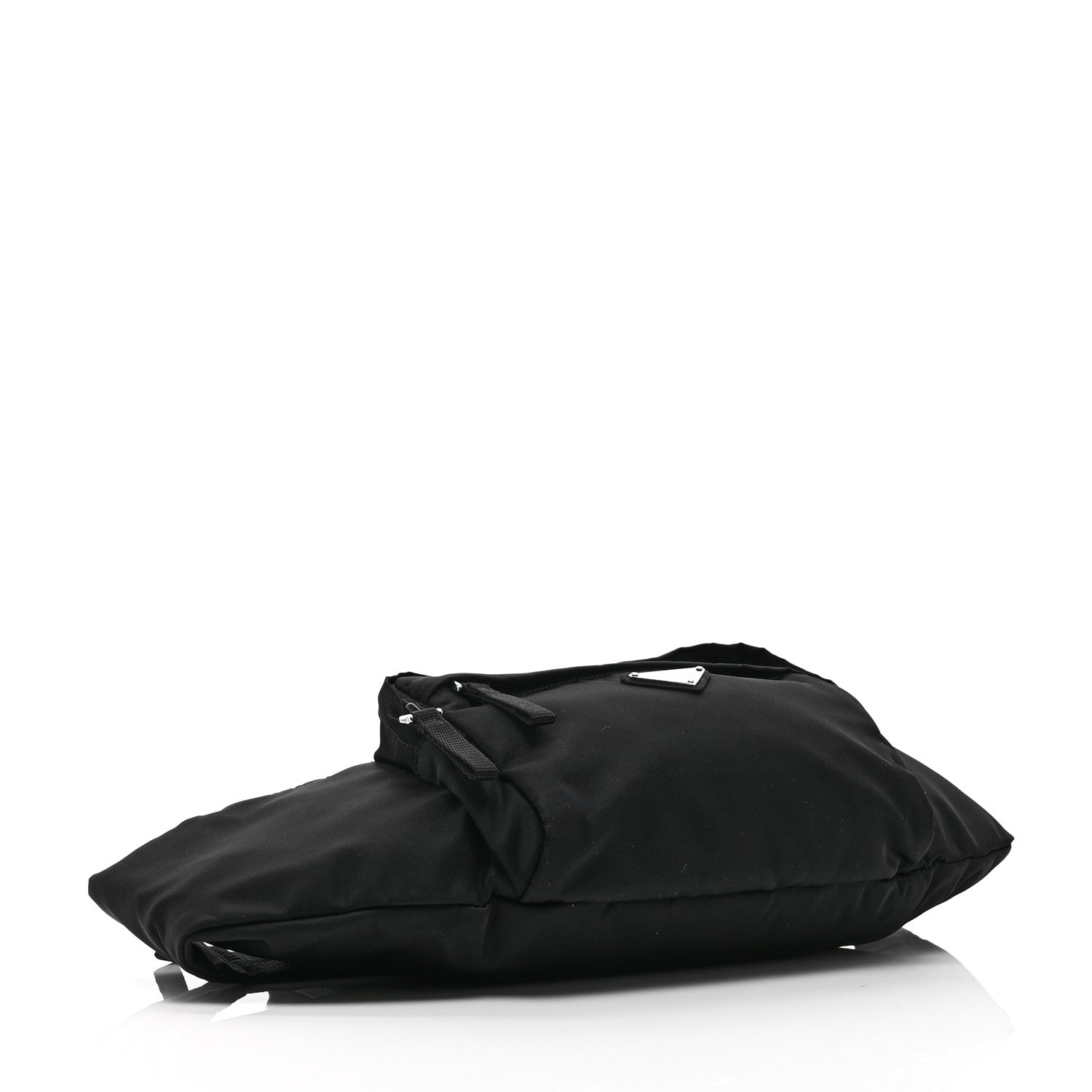Tessuto Nylon Double Pocket Belt Bag Black