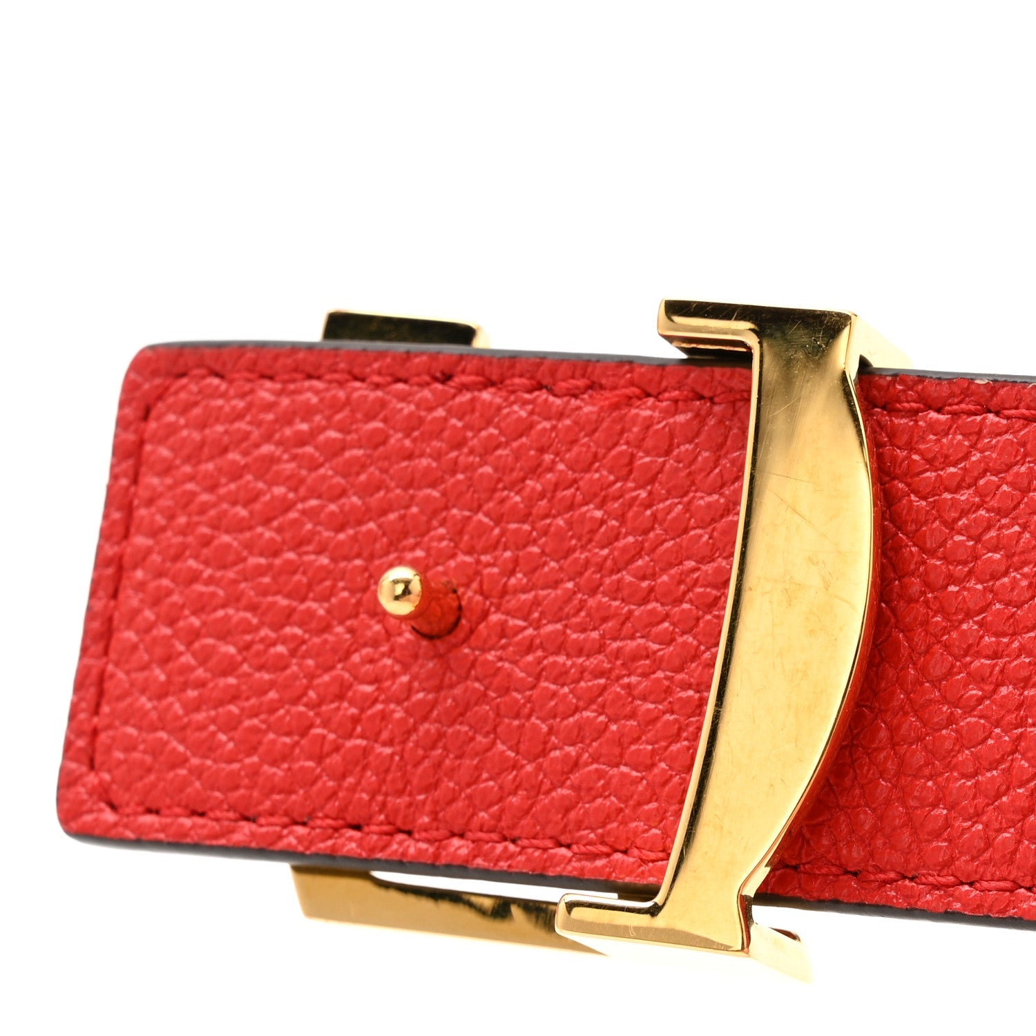 Monogram 30mm LV Initiales Reversible Belt 90 36 Coquelicot