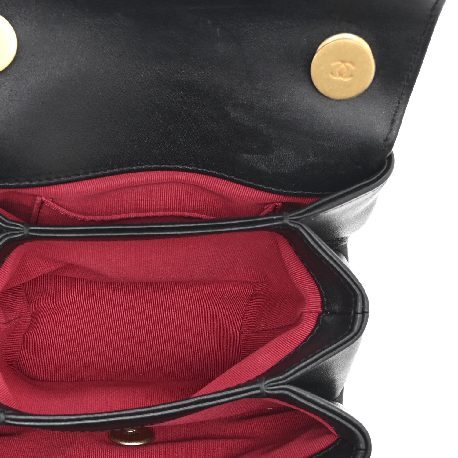 Calfskin Quilted Pearl Jewel Chain Flap Black