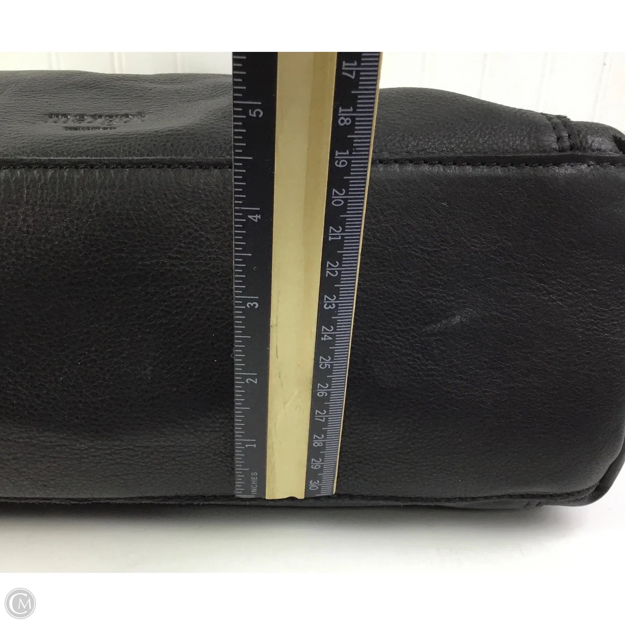 Handbag Leather By Margot, Size: Medium