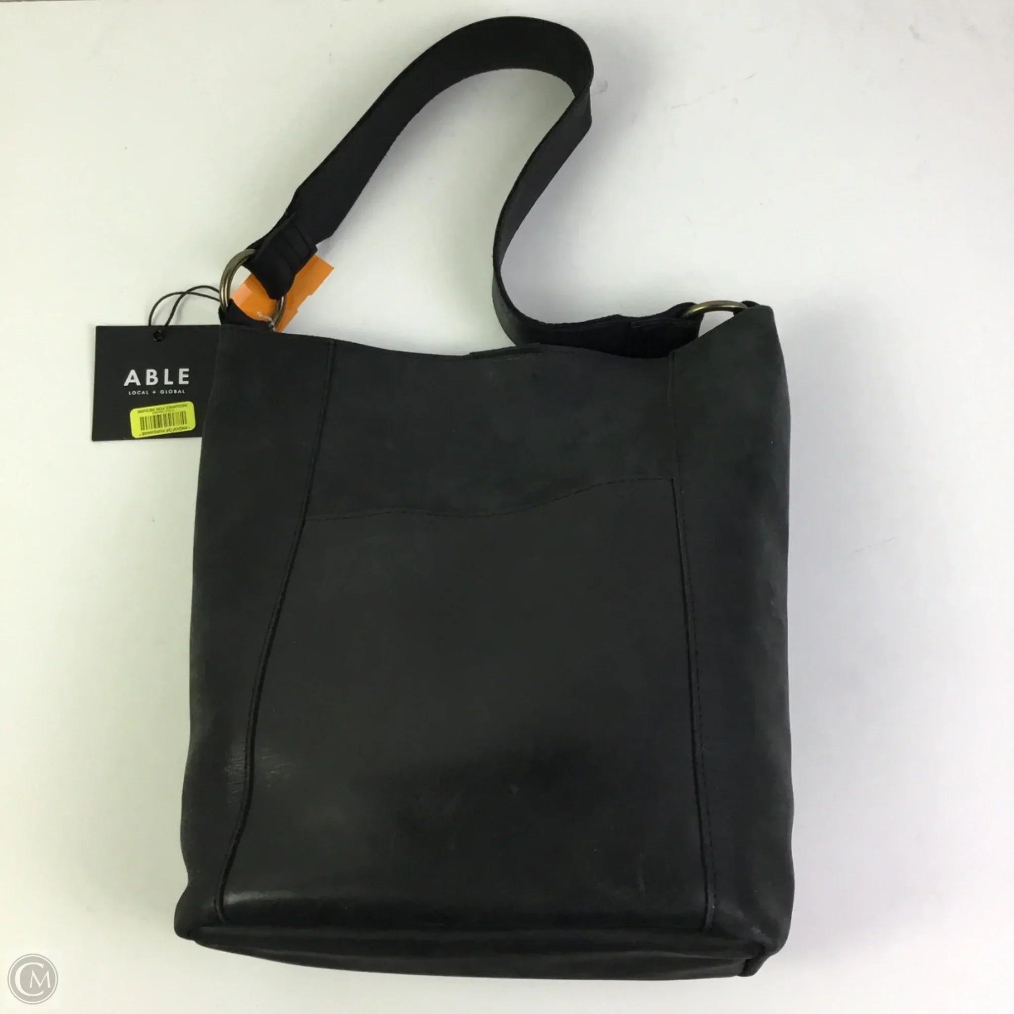 Handbag Leather By Able, Size: Medium