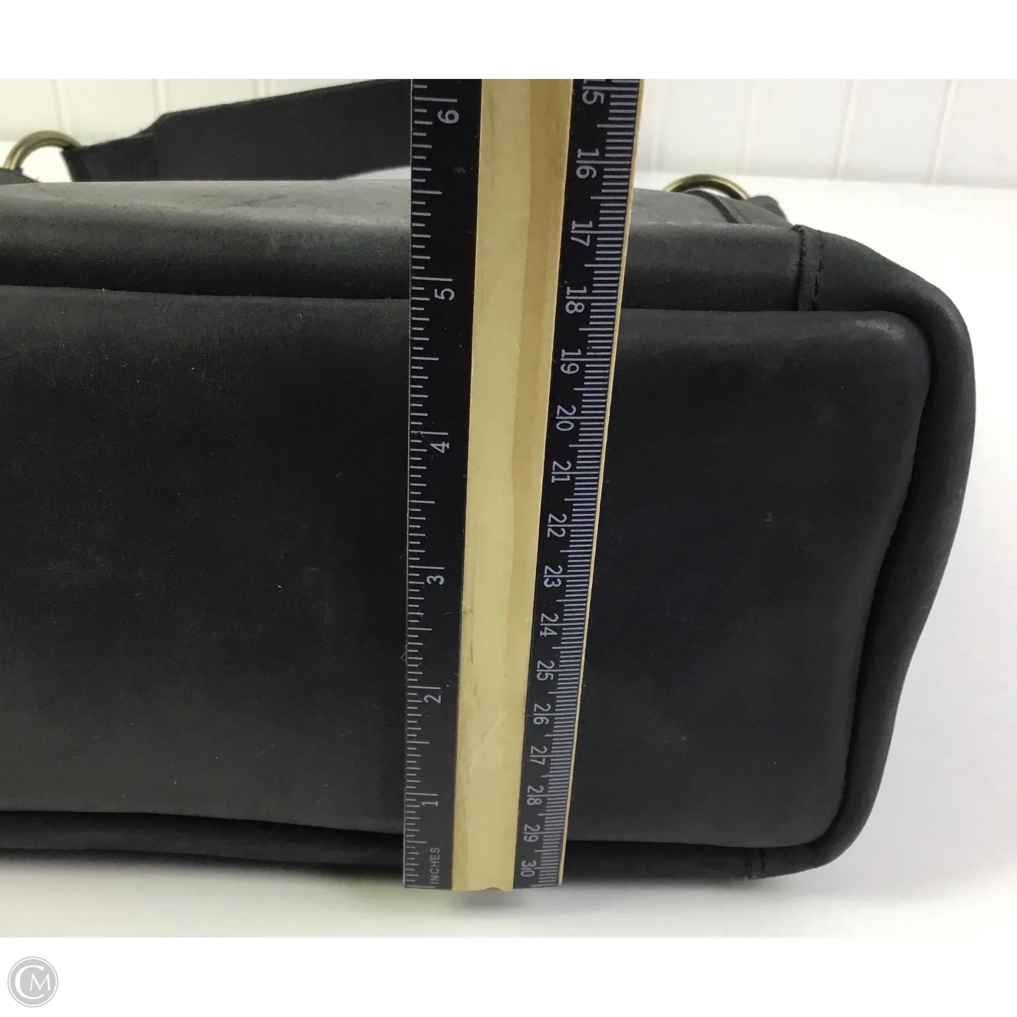 Handbag Leather By Able, Size: Medium