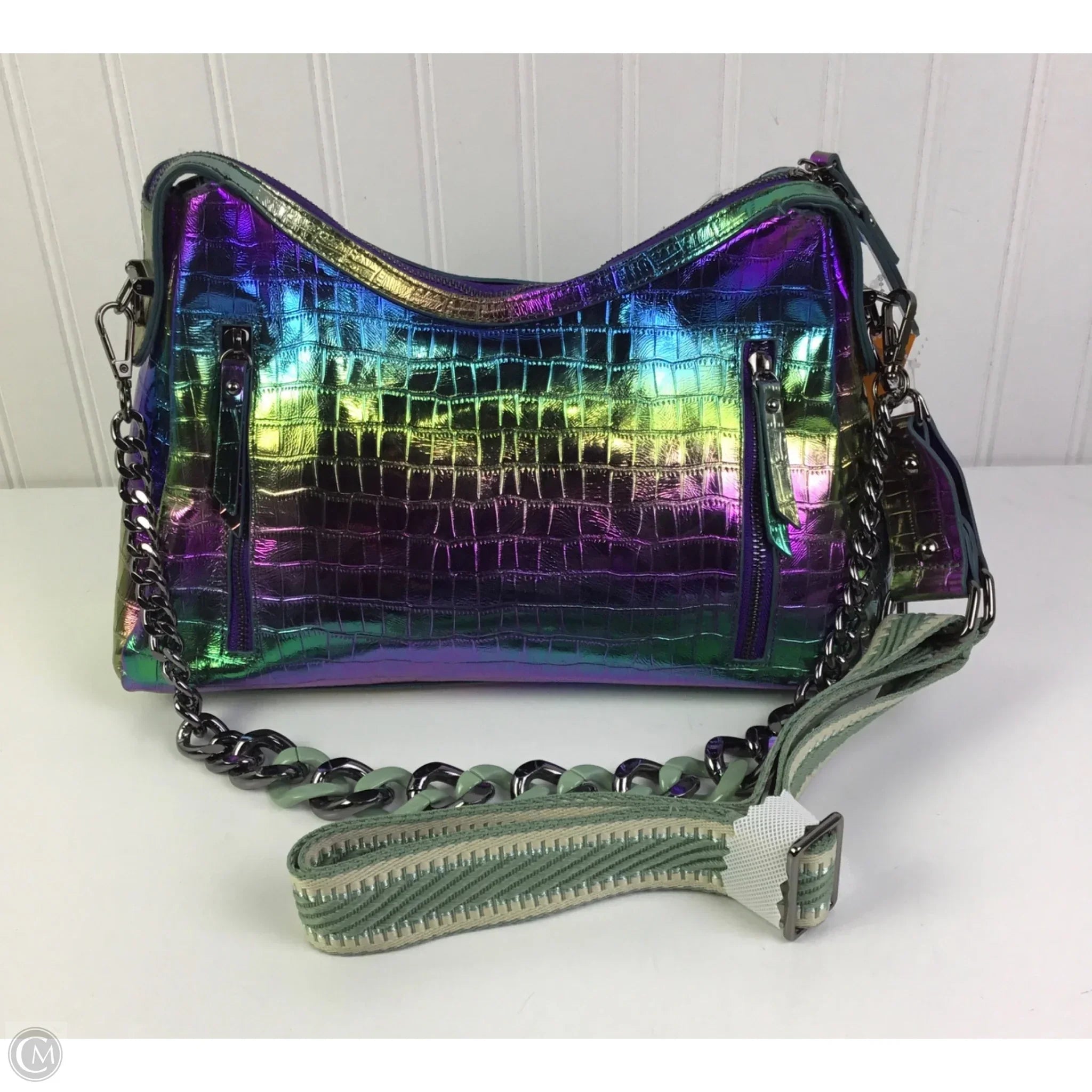 Handbag Leather By Sharif, Size: Small