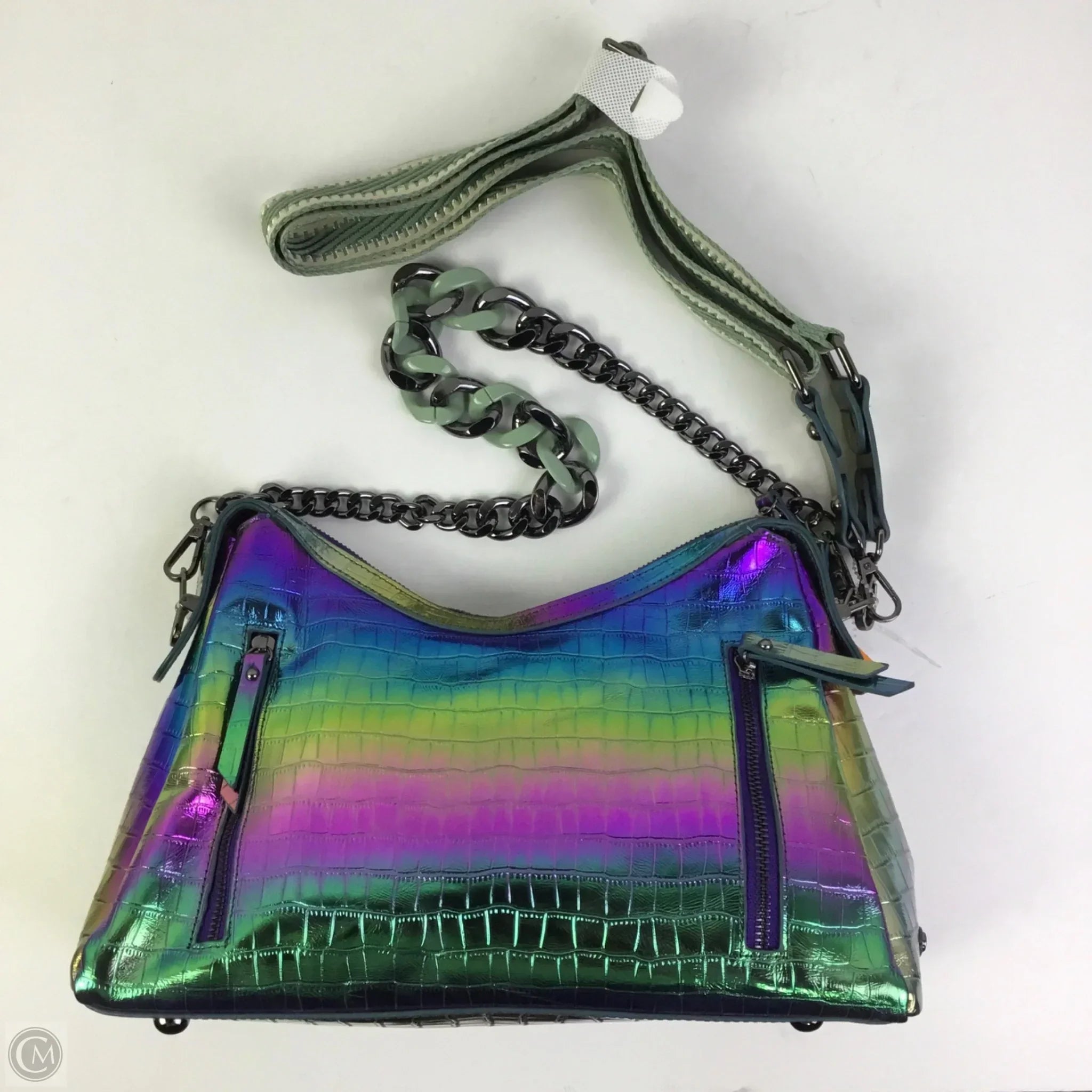 Handbag Leather By Sharif, Size: Small