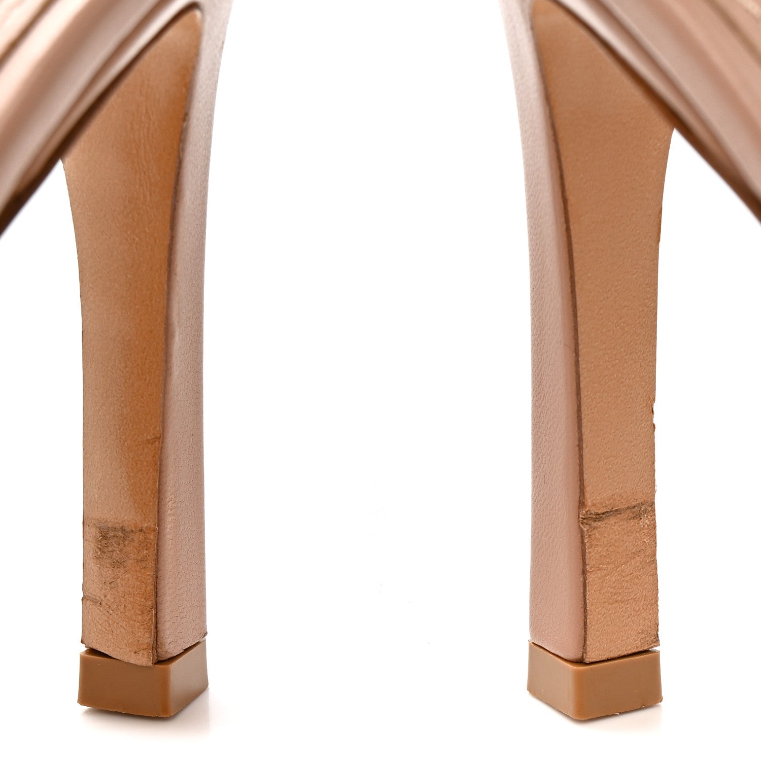 Lambskin Embossed Monogram Revival Mules 37.5 Peche Beige