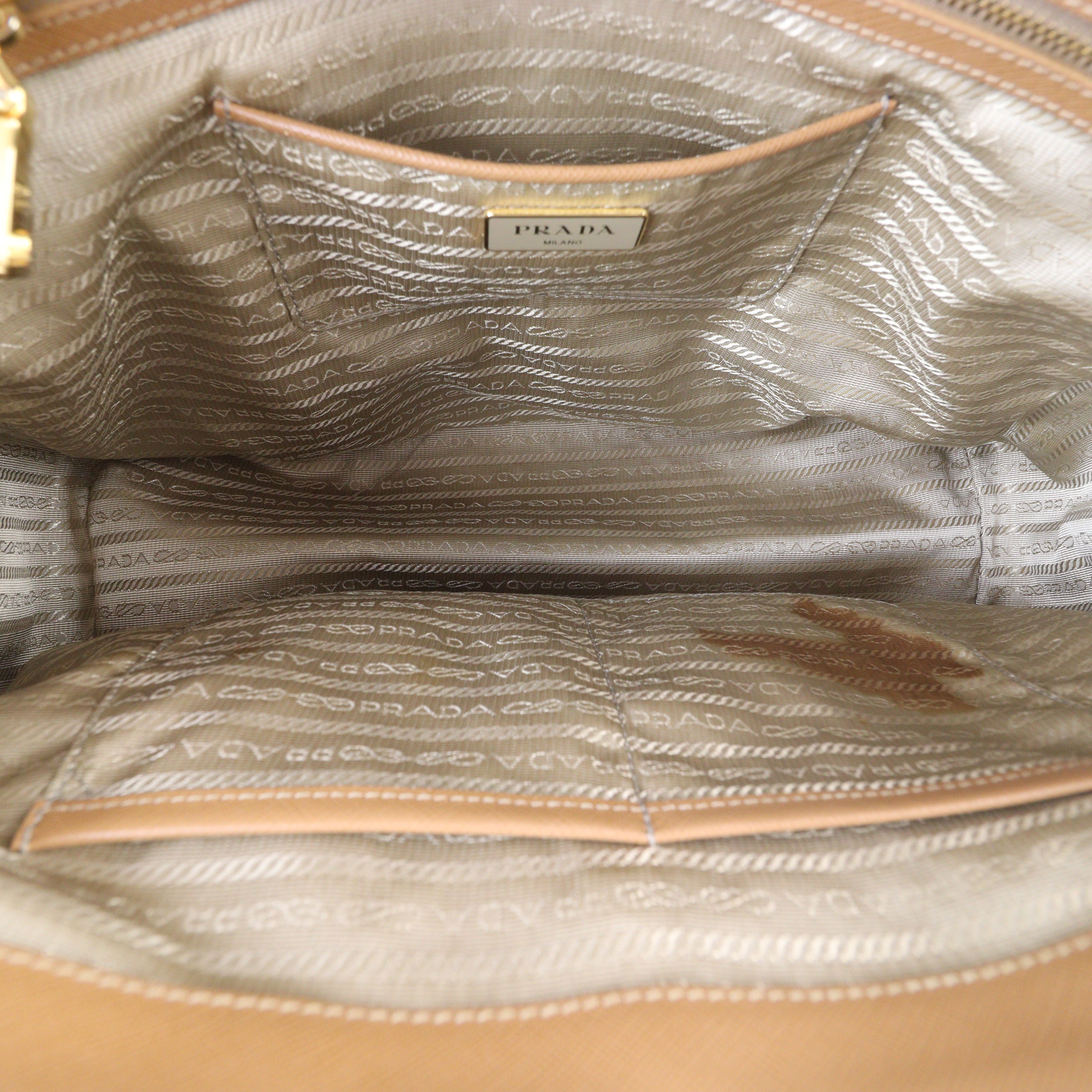Prada Saffiano Lux Galleria Double Zip Tote Large