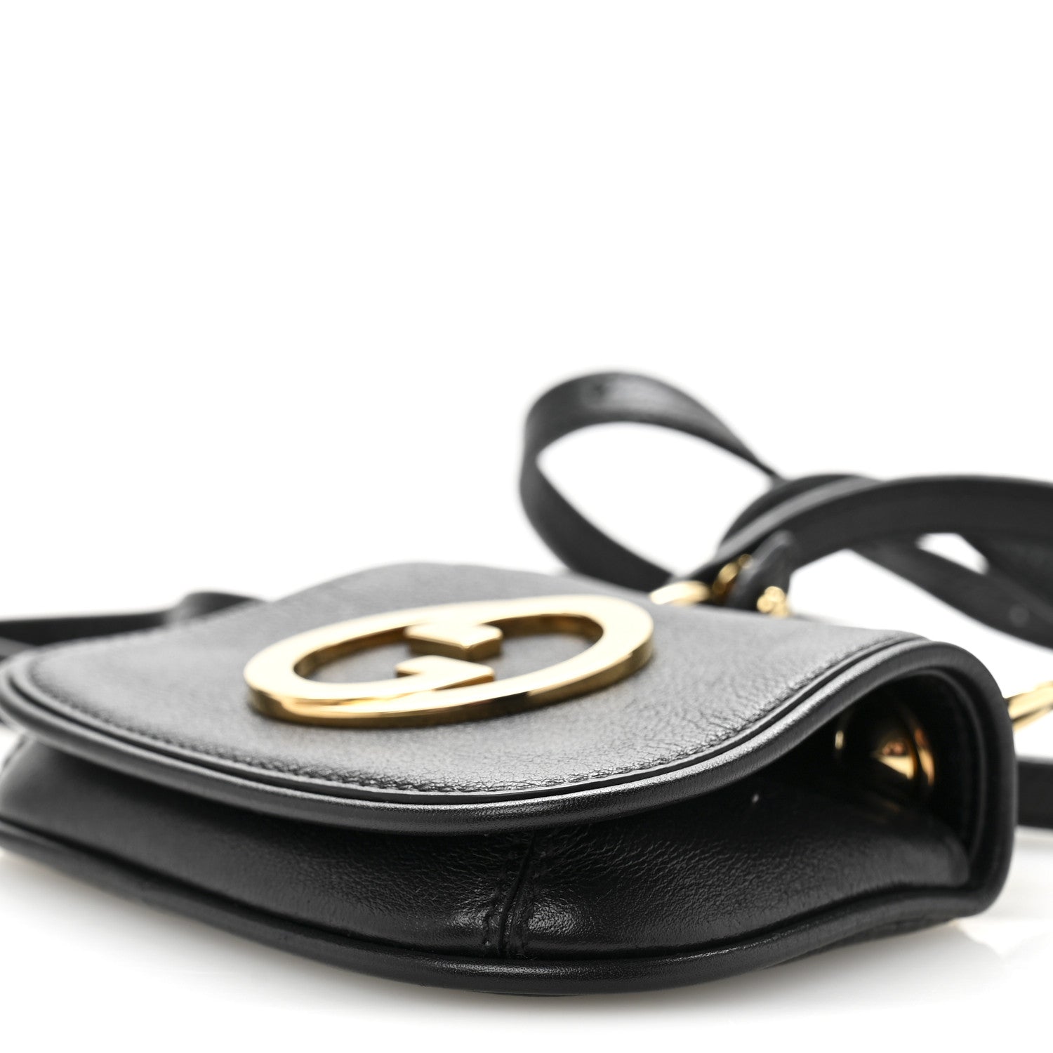Roxy Calfskin Mini Blondie Card Case Wallet With Strap Black