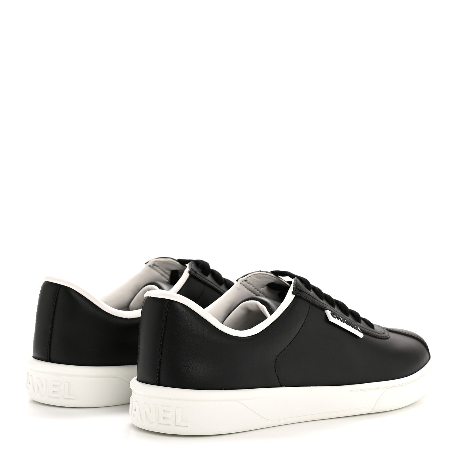 Calfskin CC Womens Sneakers 36 Black
