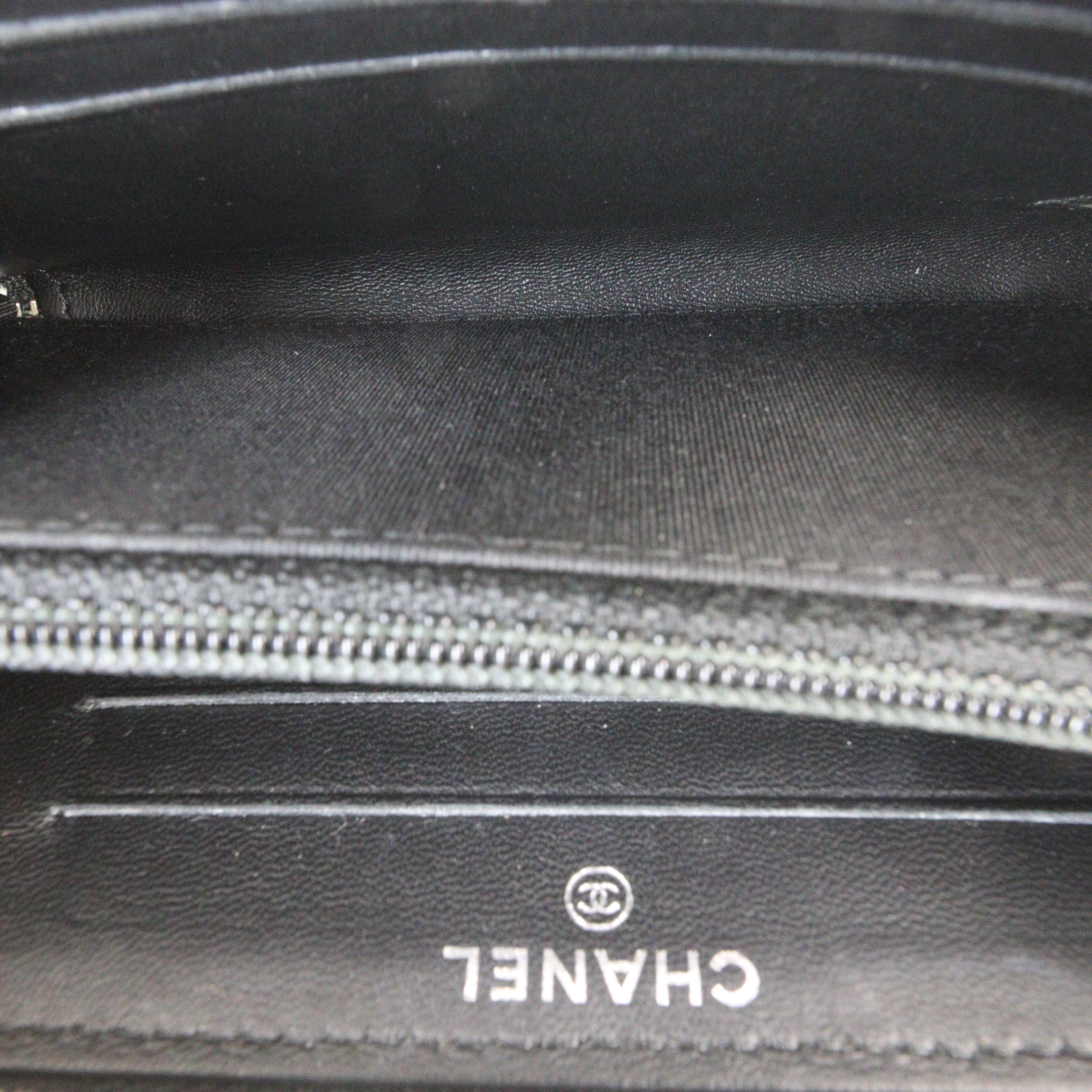 Chanel Chevron Zipped Wallet