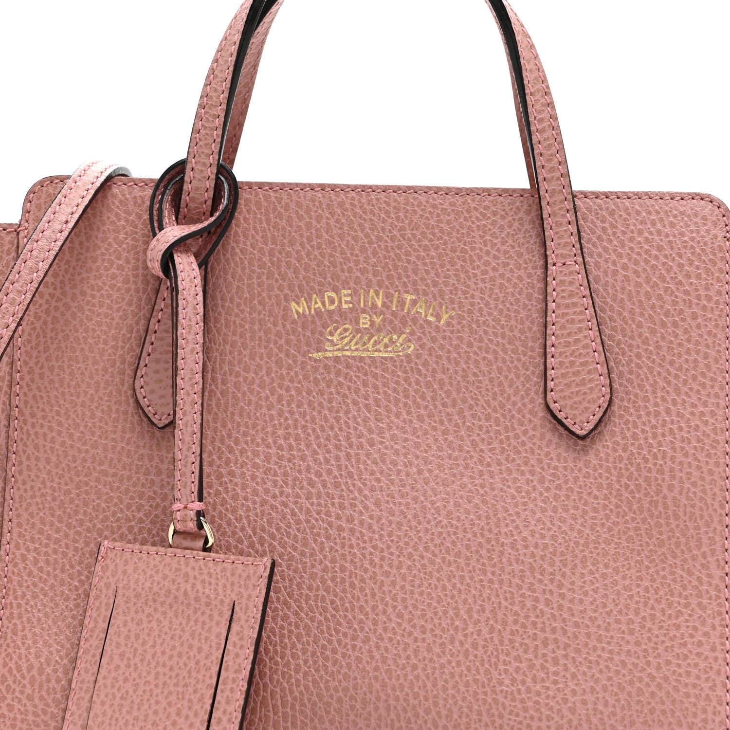 Dollar Calfskin Mini Swing Top Handle Bag Soft Pink