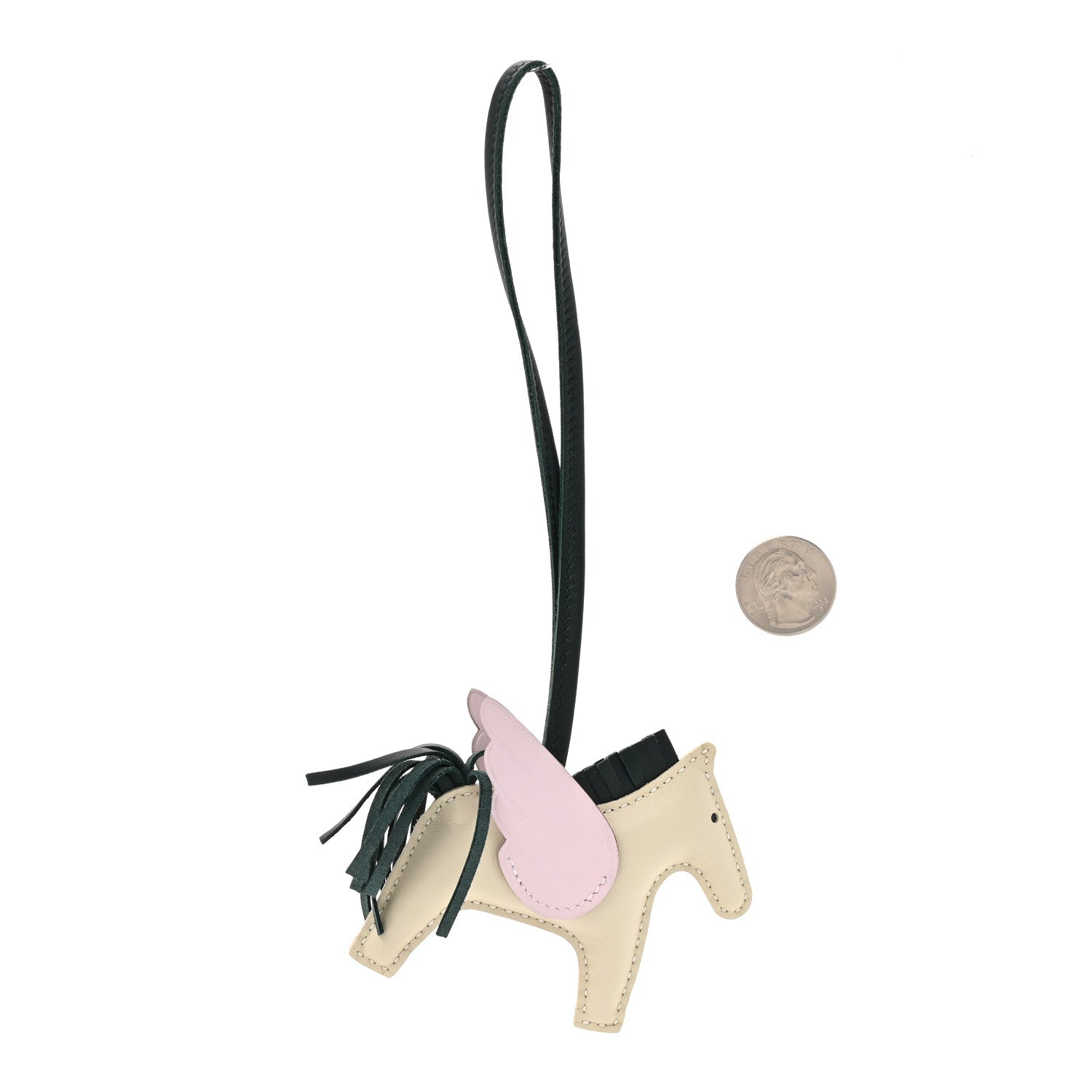 Milo Lambskin Grigri Rodeo Pegase Horse Bag Charm PM Nata Mauve Sylvestre Vert Cypress