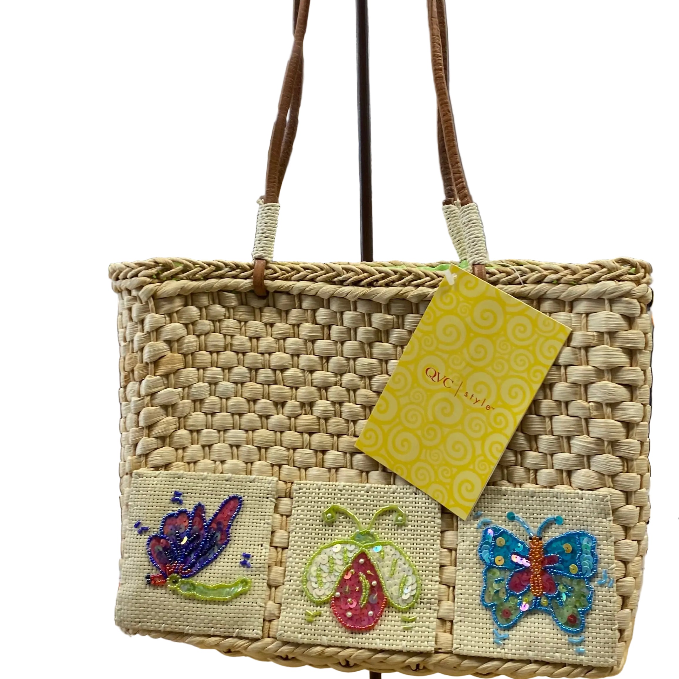 Handbag By qvc In Cream, Size:Medium