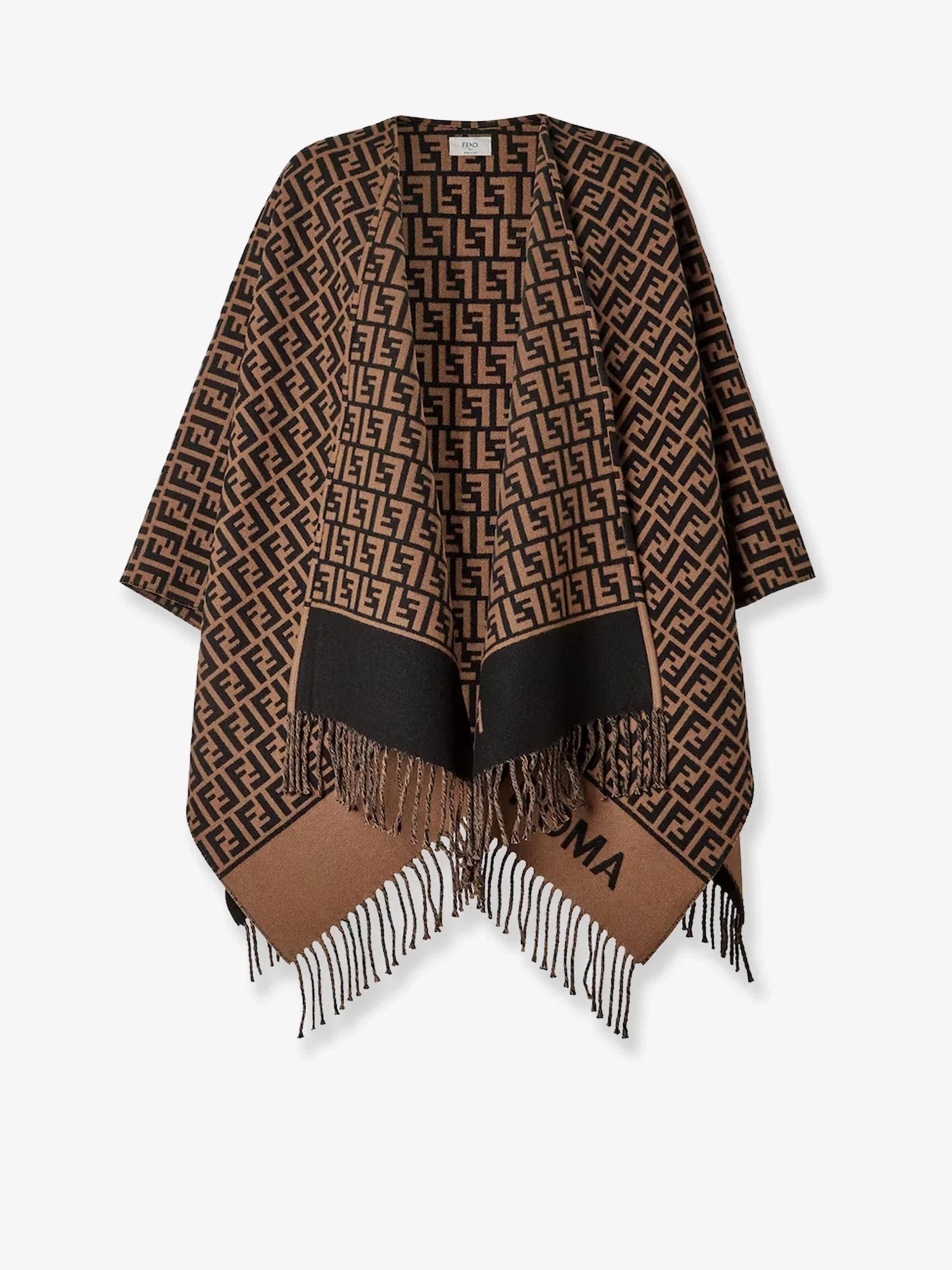 Wool and Cashmere FF Poncho