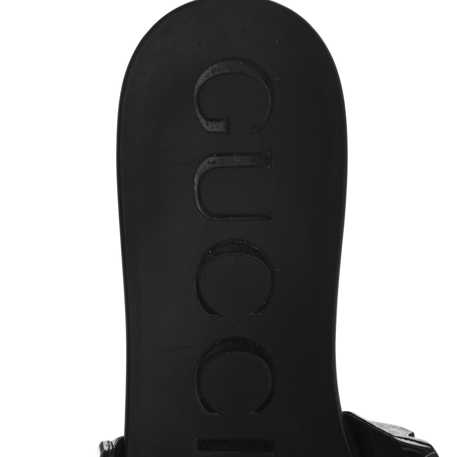 Rubber Womens Slide Sandals 38 Black