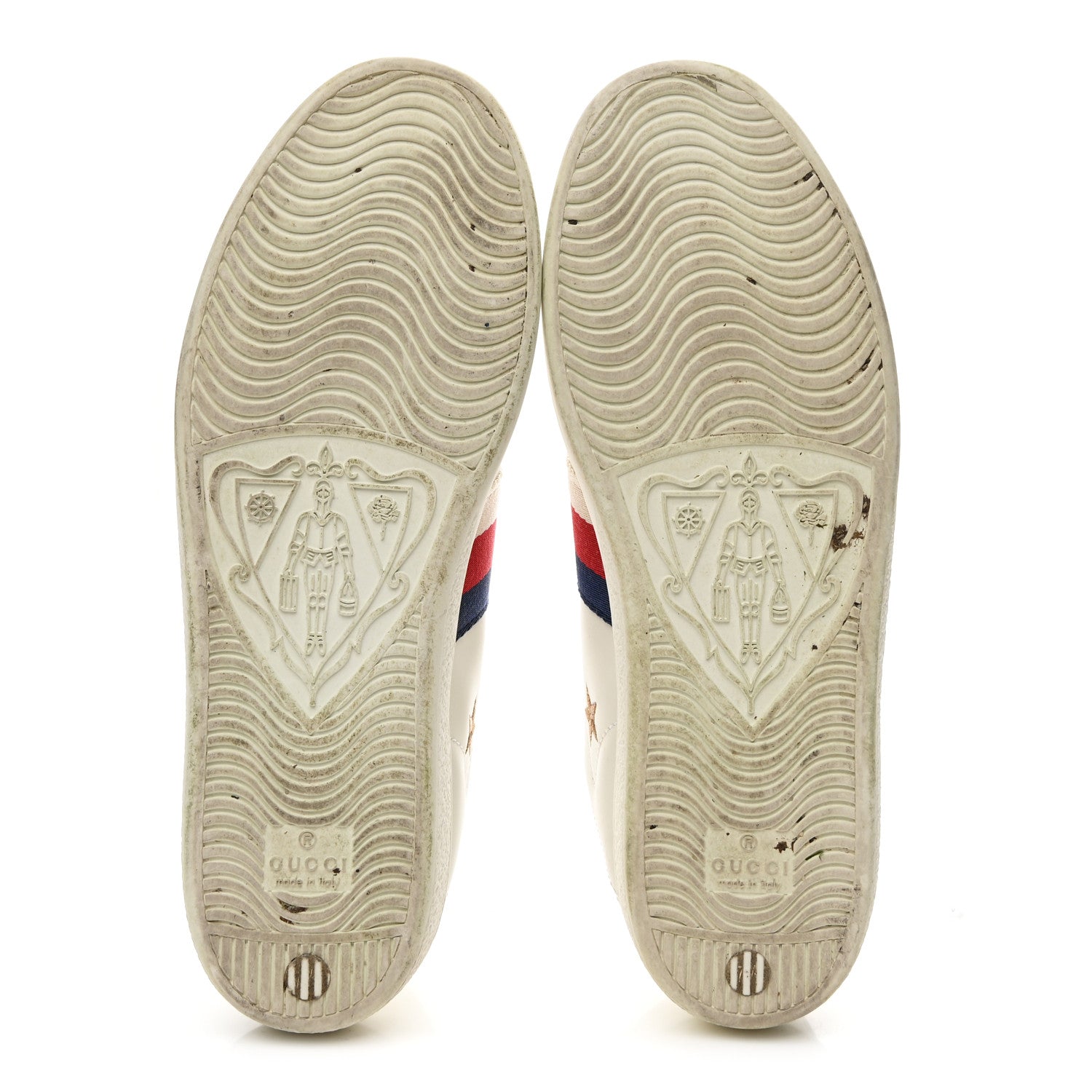 Calfskin Bee Star Embroidered Sylvie Web Ace Sneakers 37.5 White