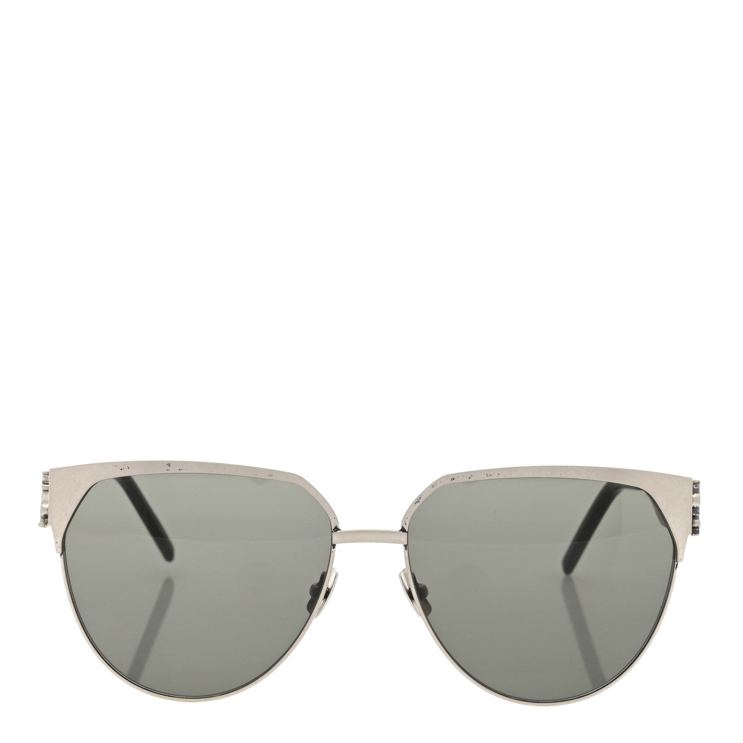 Aged Metal Cat Eye SLM43 Sunglasses Sliver