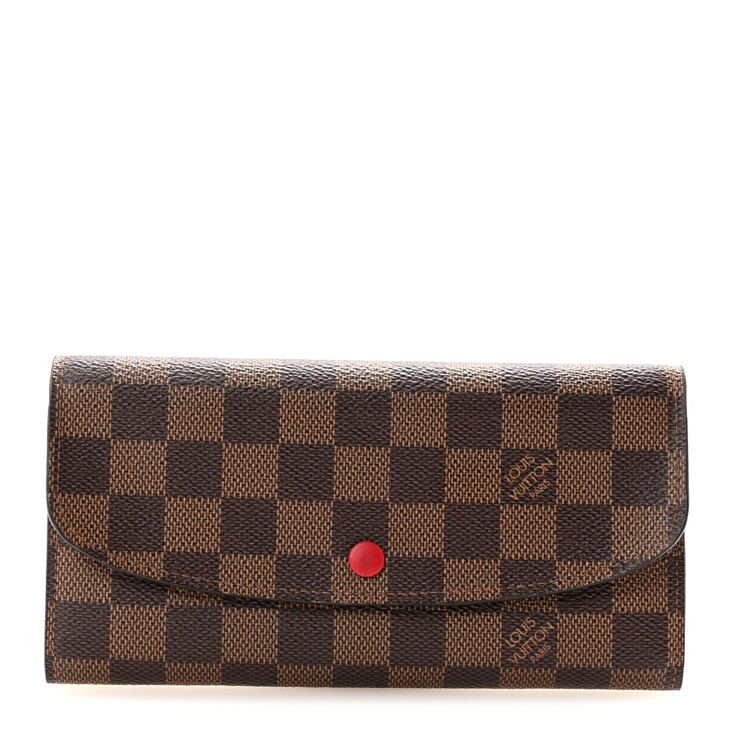 Damier Ebene Emilie Wallet Red