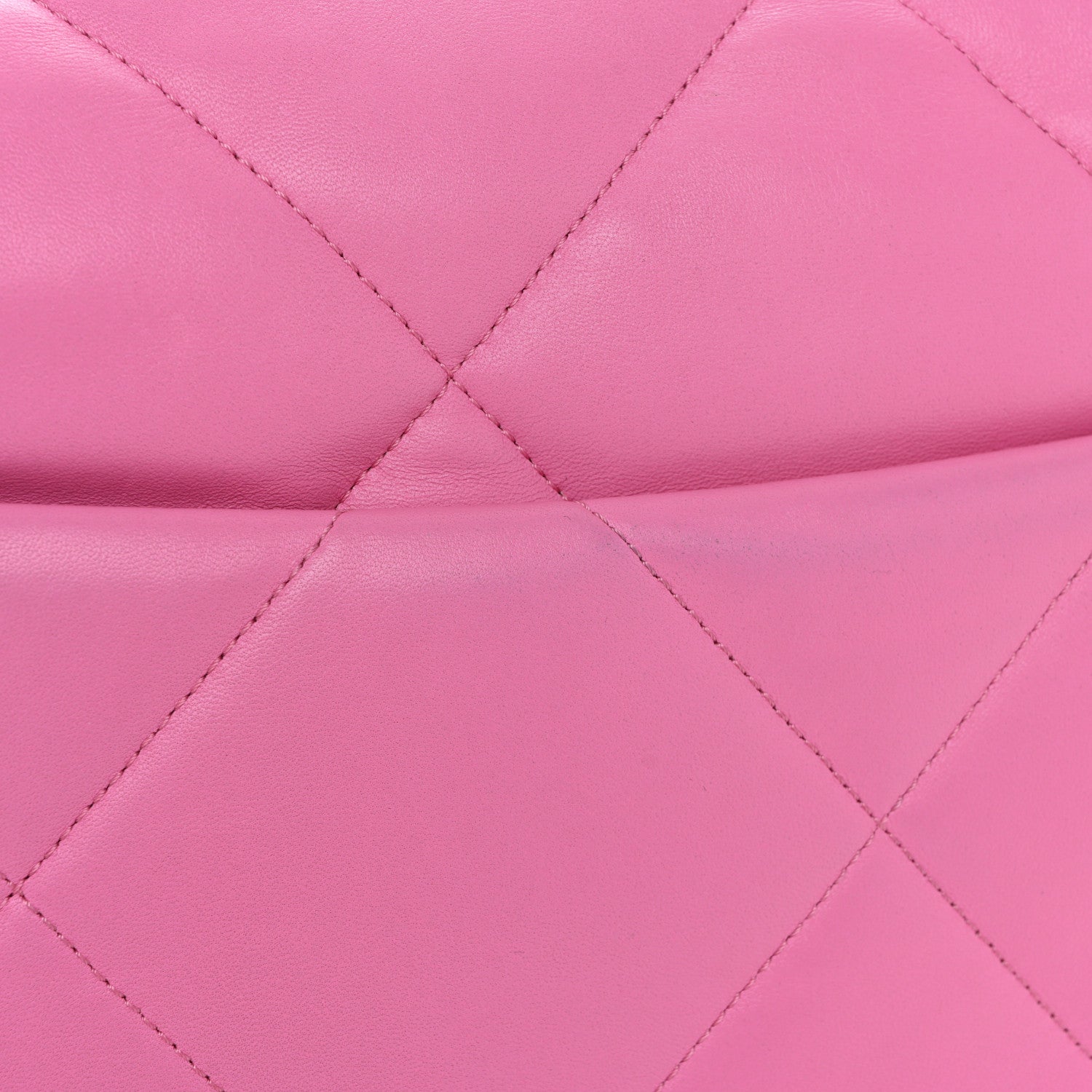 Lambskin Quilted Large Chanel 19 Flap Neon Pink