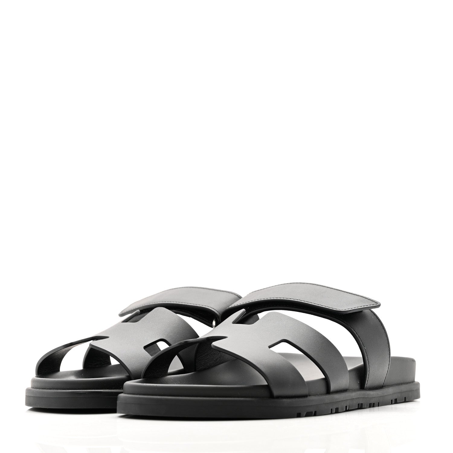 Calfskin Womens Chypre Sandals 38.5 Black