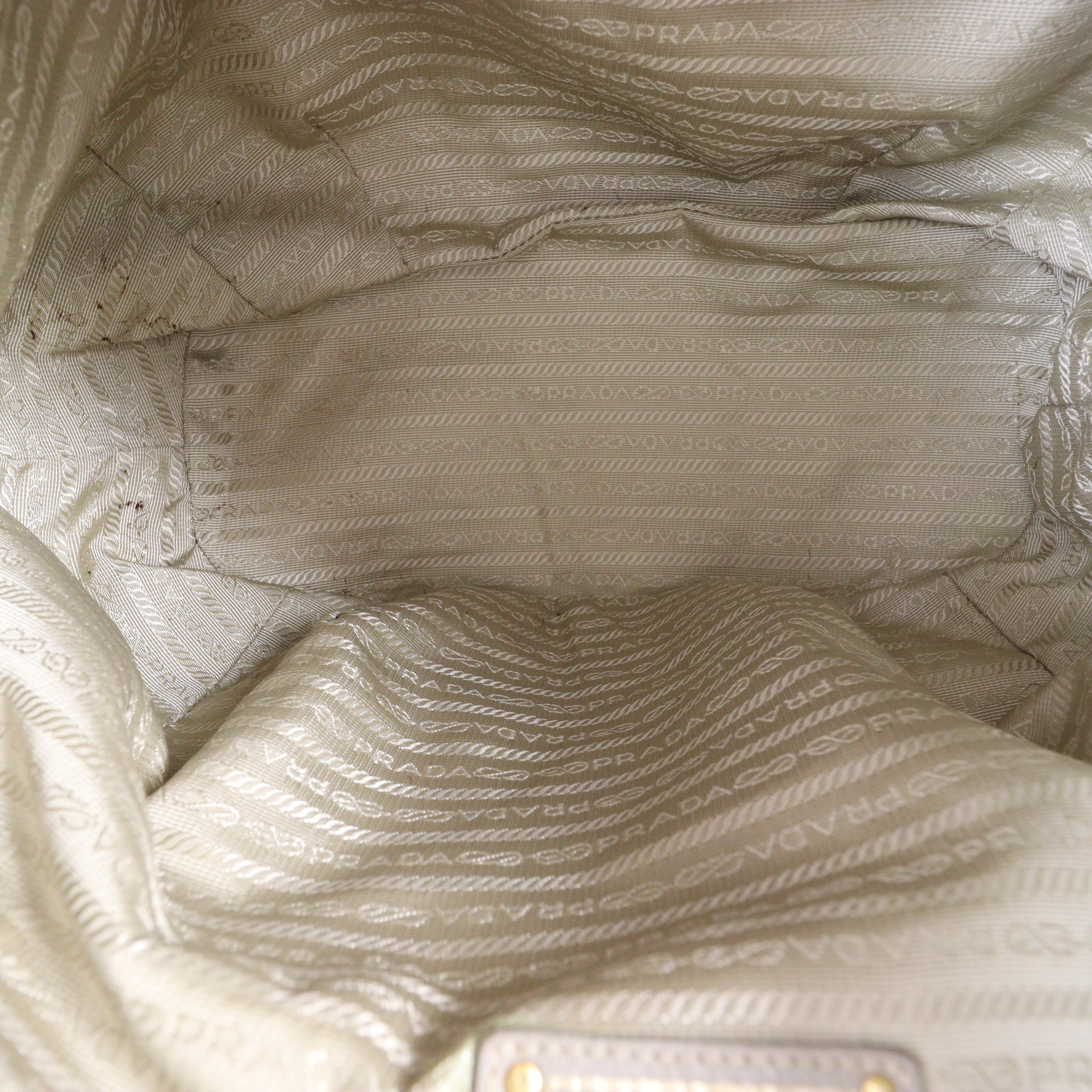 Prada Vitello Daino Two Way Tote