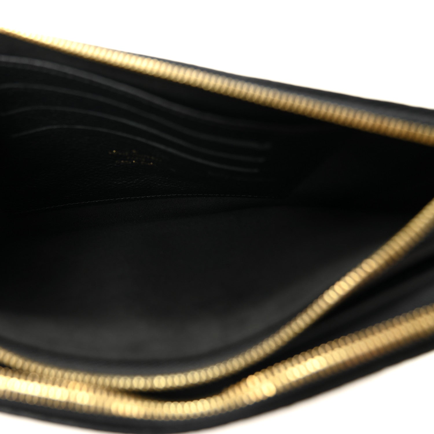 Empreinte Monogram Giant Double Zip Pochette Black Cream