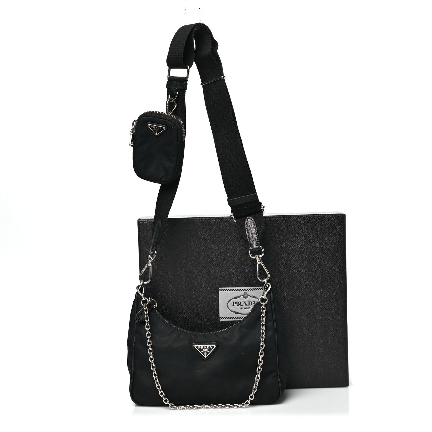 Re-Nylon Saffiano Re-Edition 2005 Shoulder Bag Black
