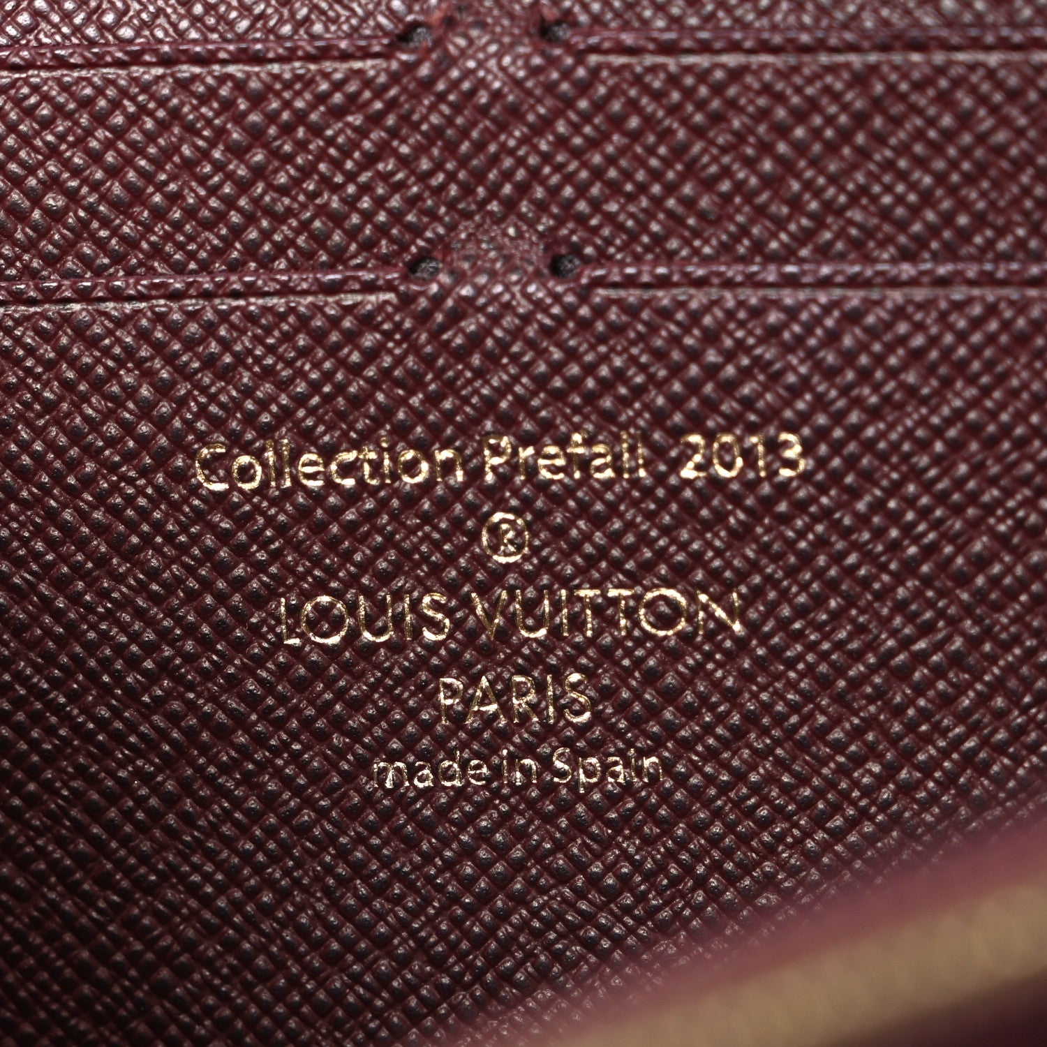 Damier Paillettes Zippy Wallet Red