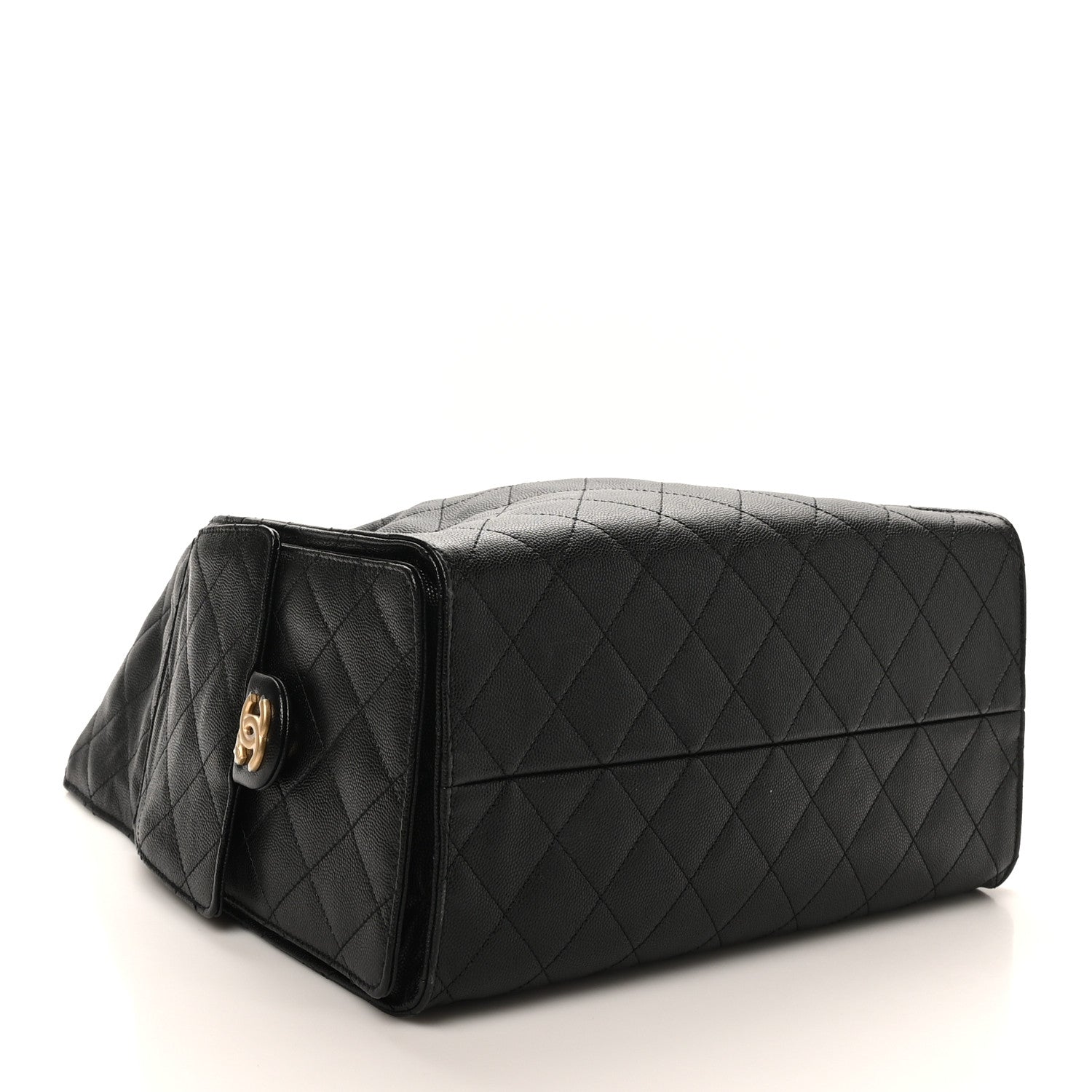 Caviar Quilted Medium Chanel 25 Handbag Black