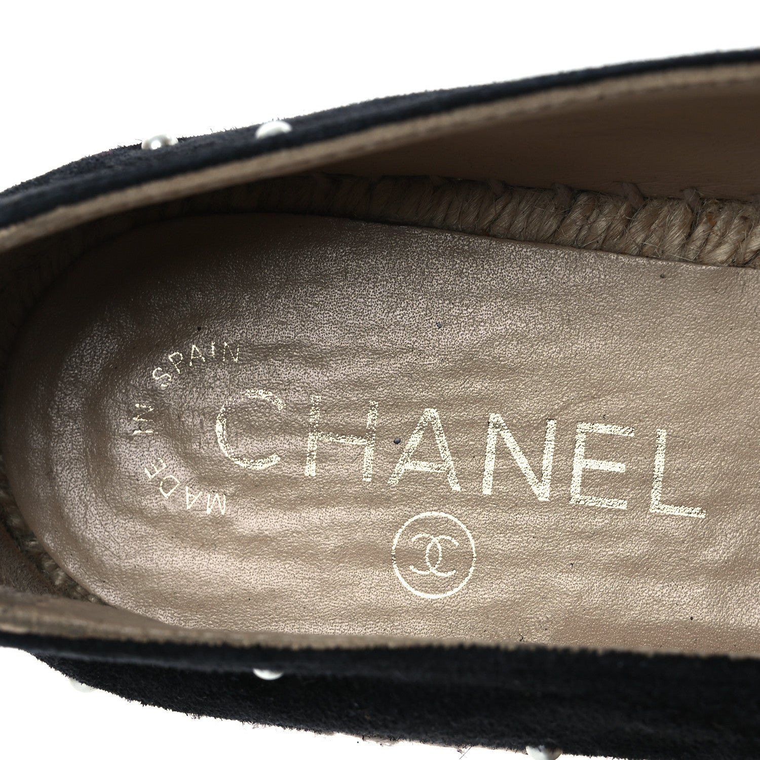 Suede Pearl CC Espadrilles 37 Black