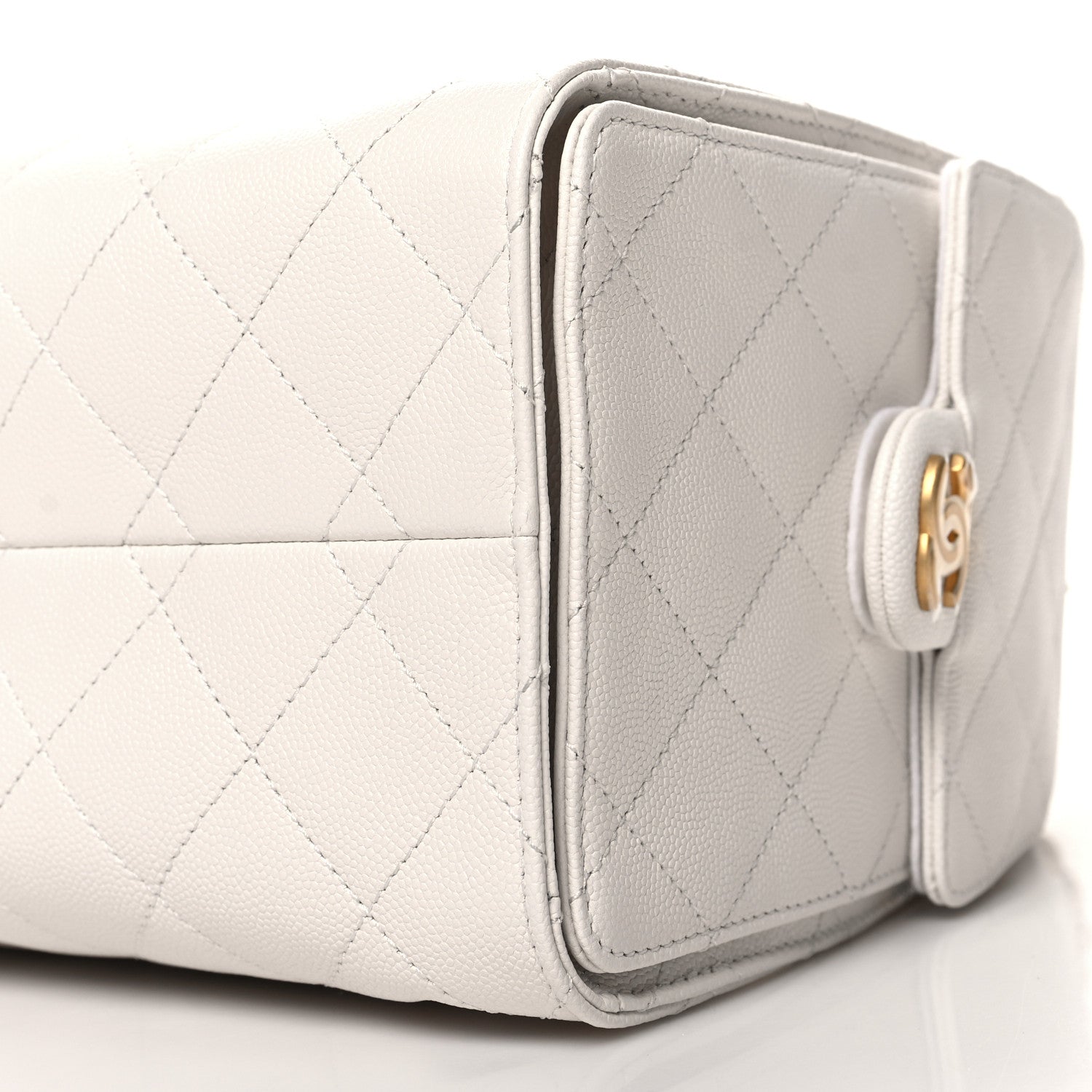 Caviar Quilted Small Chanel 25 Handbag White