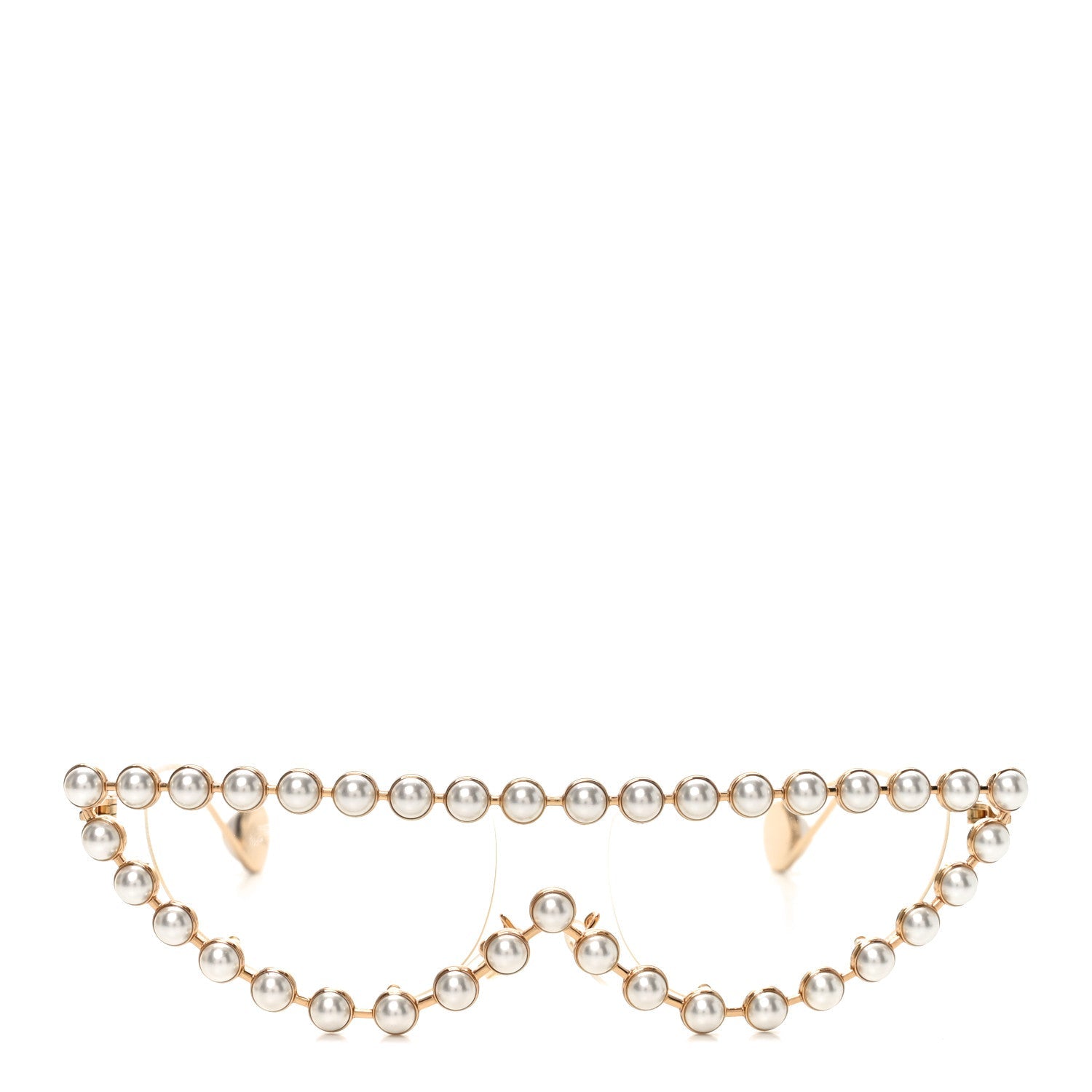 Metal Pearl Cat Eye Sunglasses GG0364S Gold