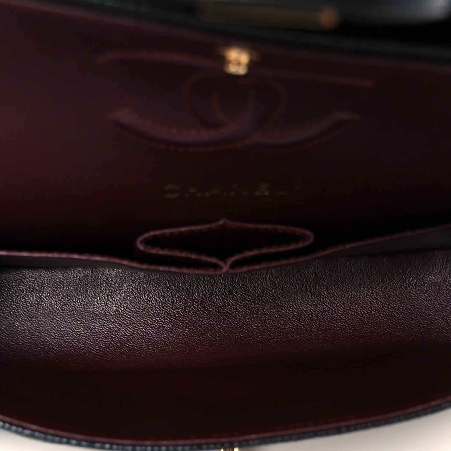 Caviar Quilted Small Double Flap Black