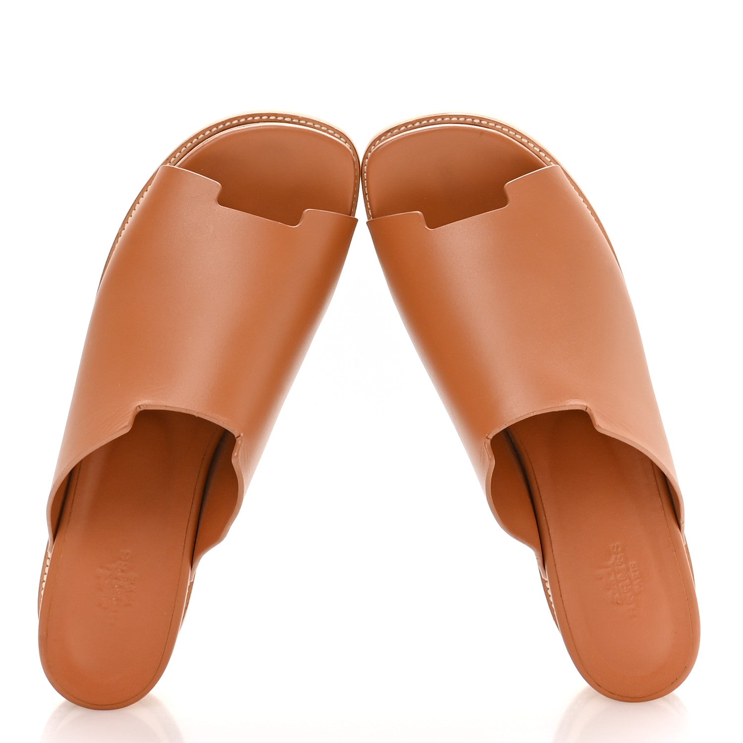 Calfskin Ellipse Mules 38 Marron Glaise